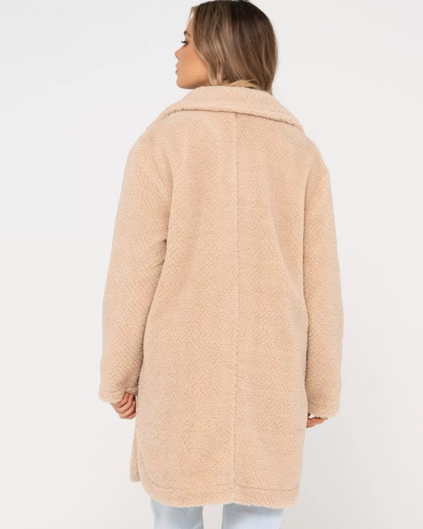 Mujer Rusty Abrigo Sherpa Largo Y Holgado Penelope