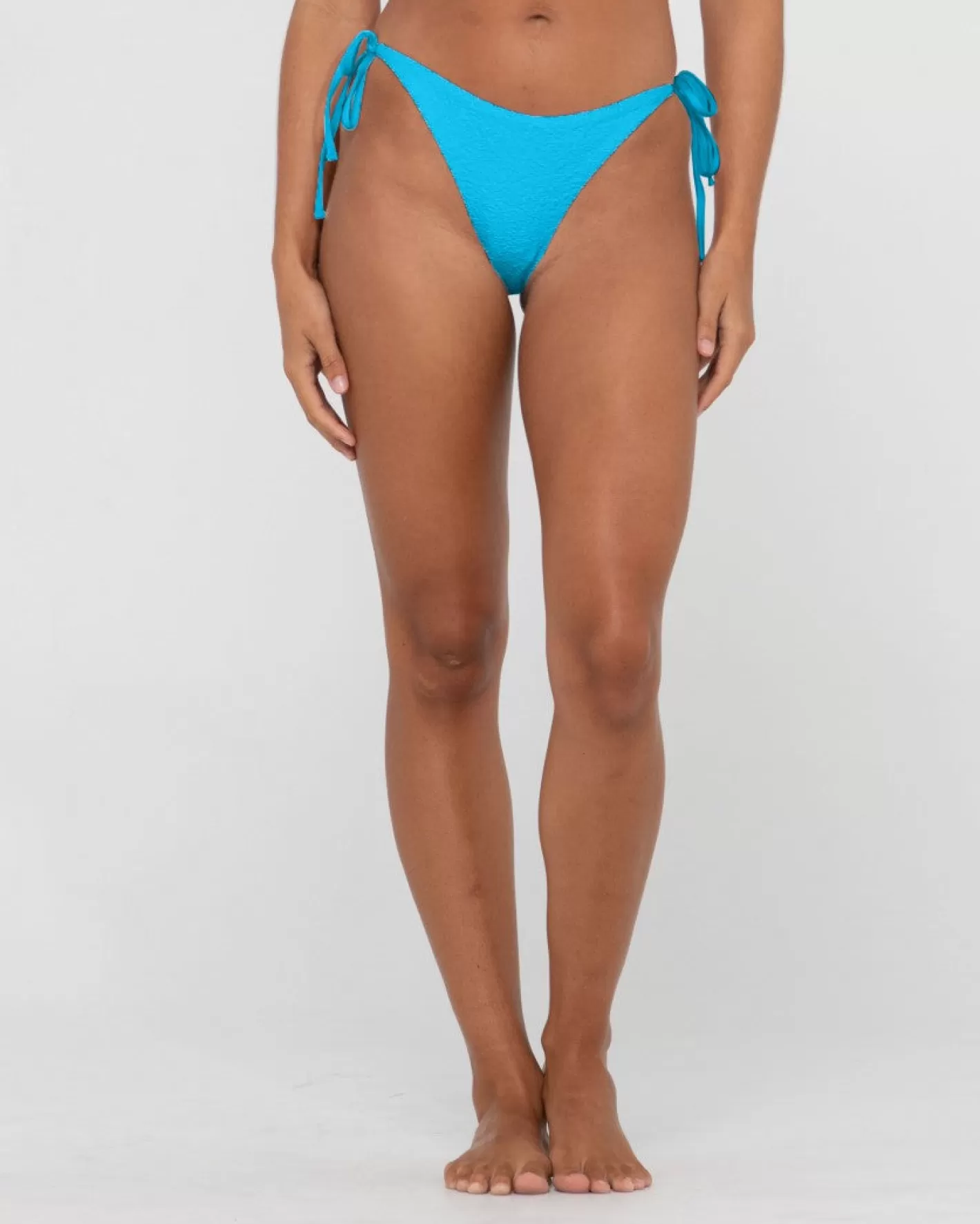 Mujer Rusty Braguita De Bikini Midi Con Lazos Laterales Texturizados De Sandalo