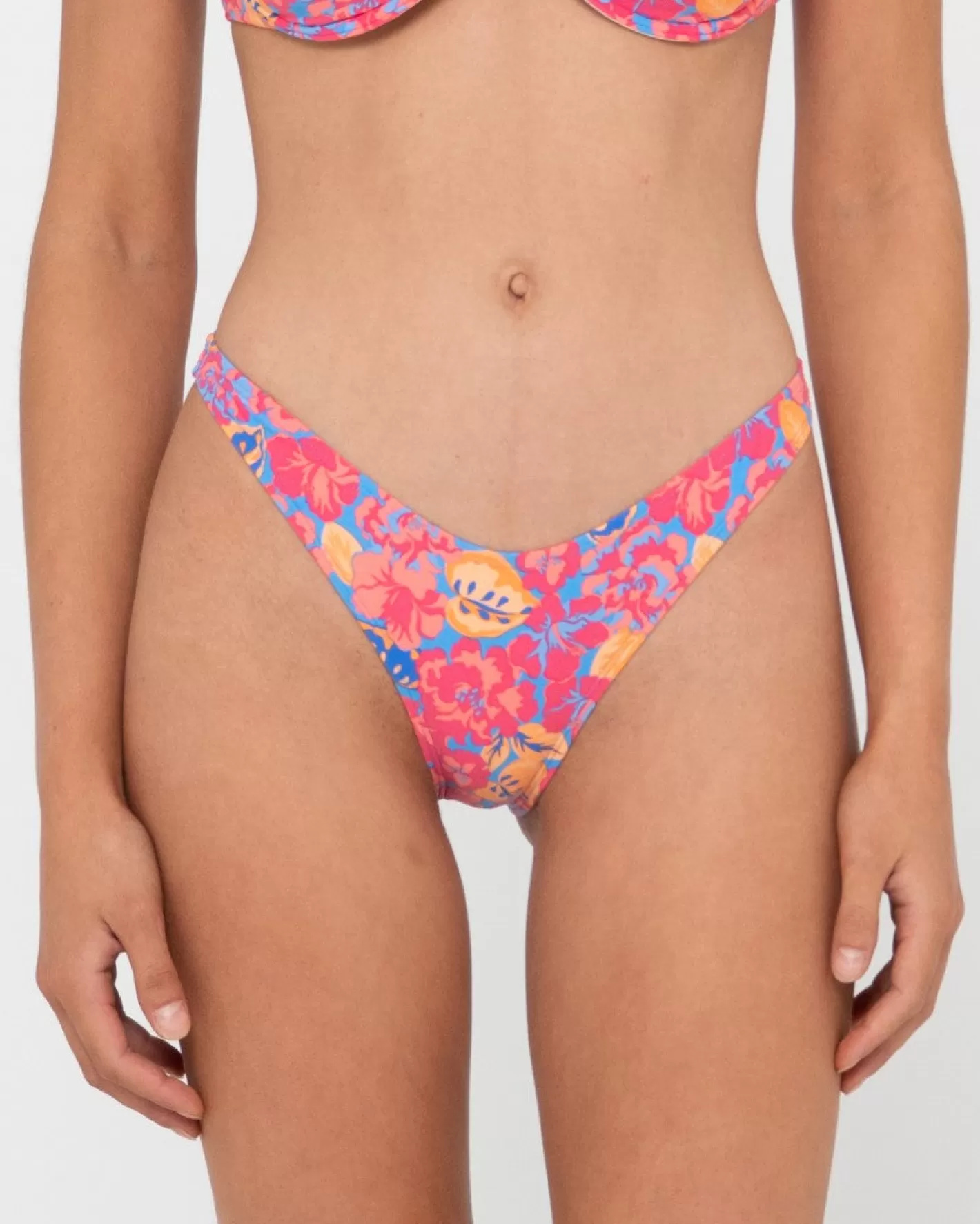 Mujer Rusty Braguitas De Bikini Midi Con Estampado Rio Hibiscus