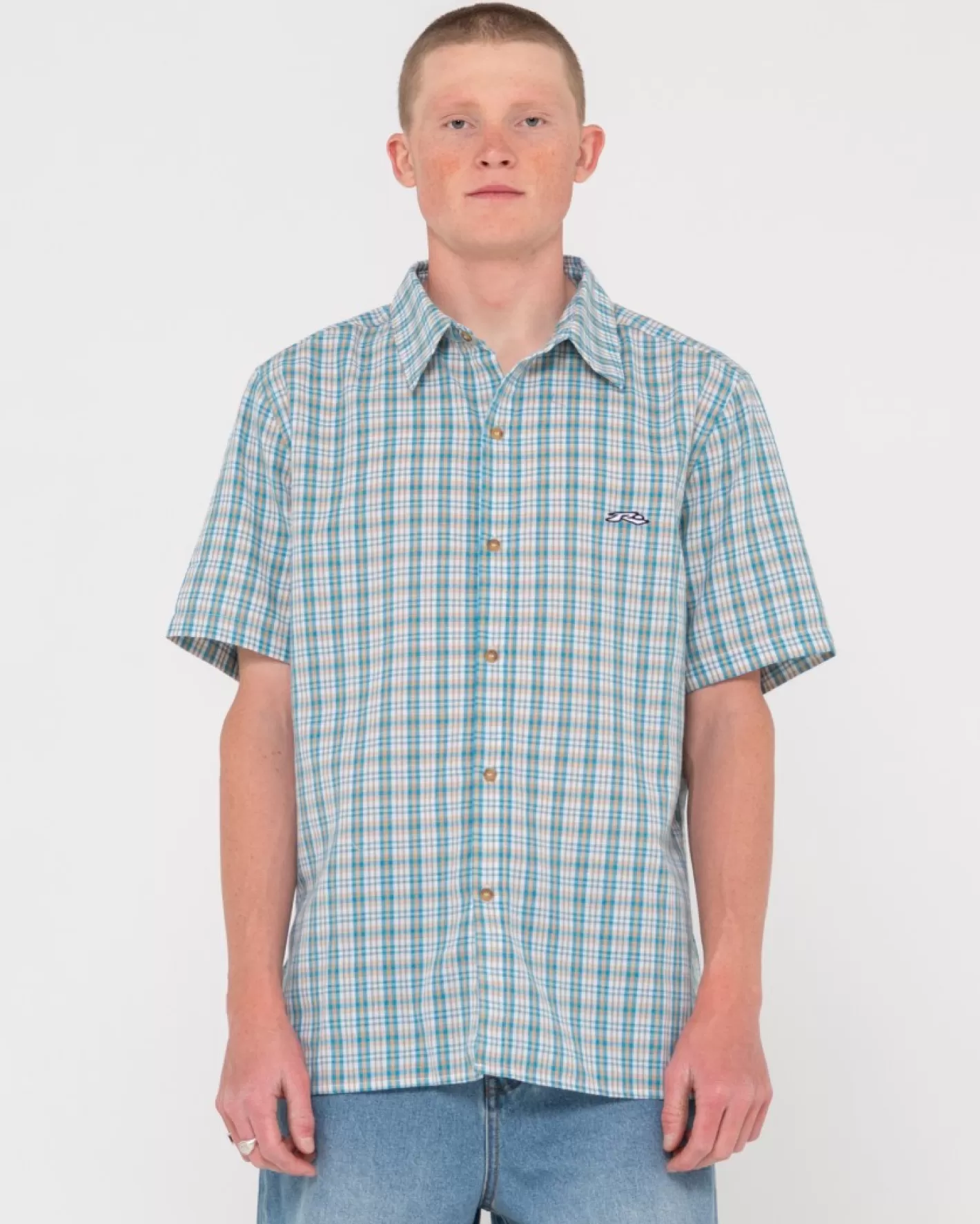 Hombre Rusty Camisa A Cuadros De Ajuste Relajado De Datsun