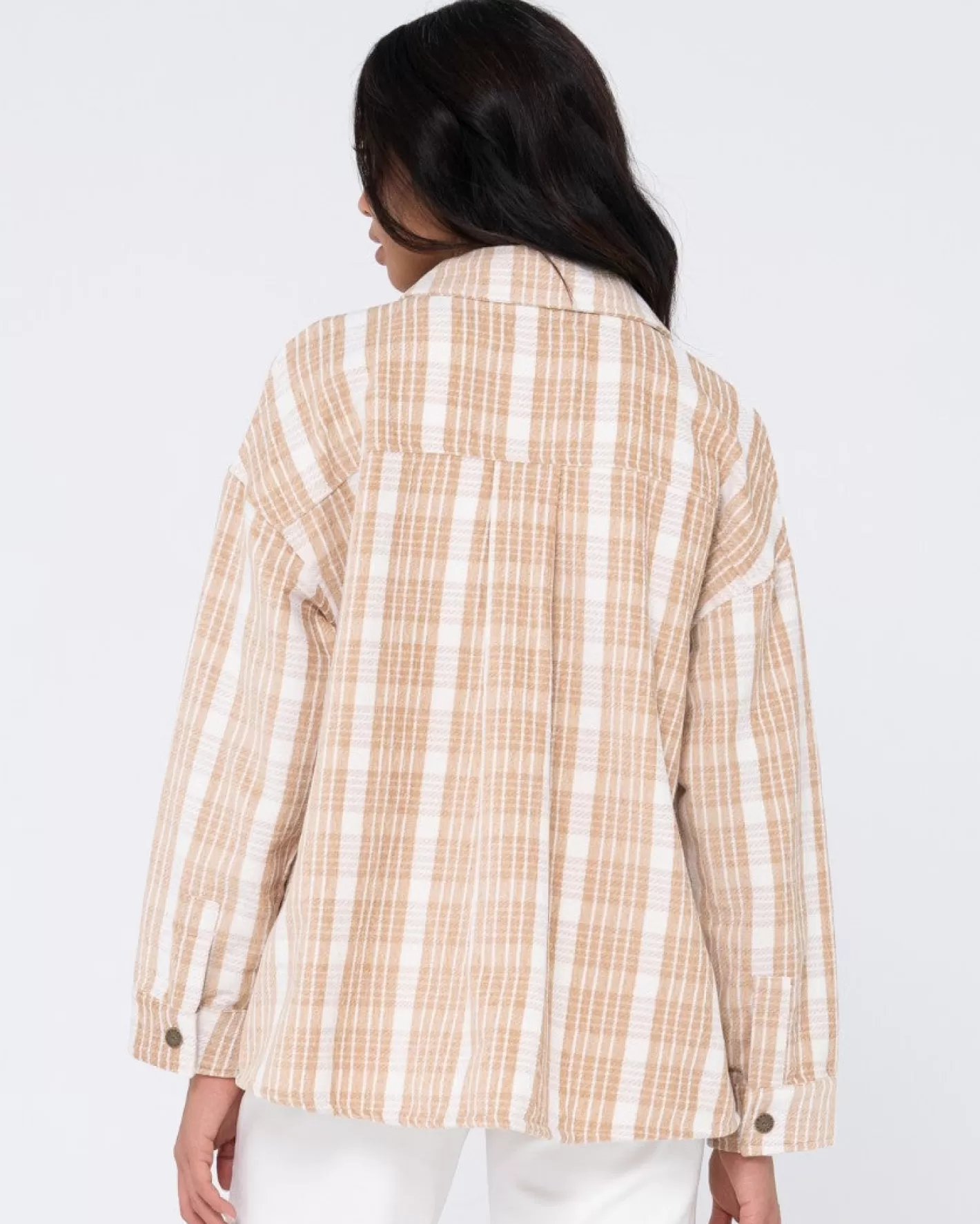 Mujer Rusty Camisa A Cuadros Extragrande Con Tallo