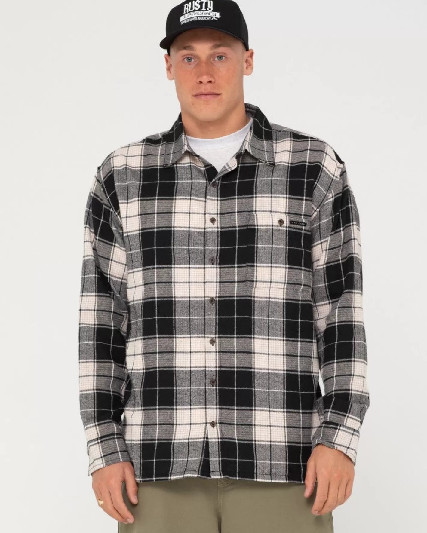 Hombre Rusty Camisa De Franela De Manga Larga Dry Eyes