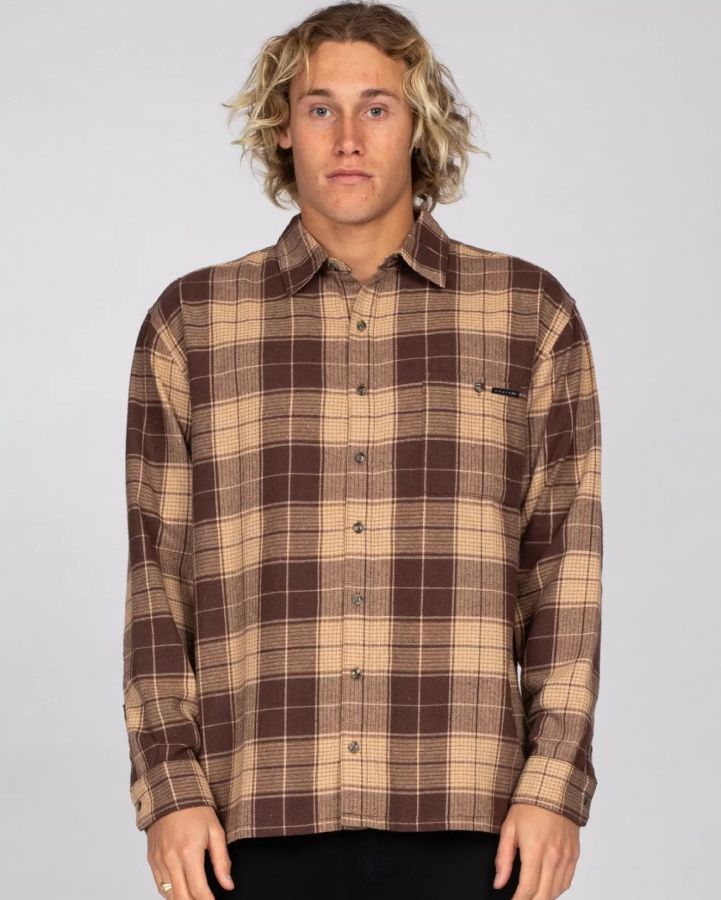Hombre Rusty Camisa De Franela De Manga Larga Dry Eyes