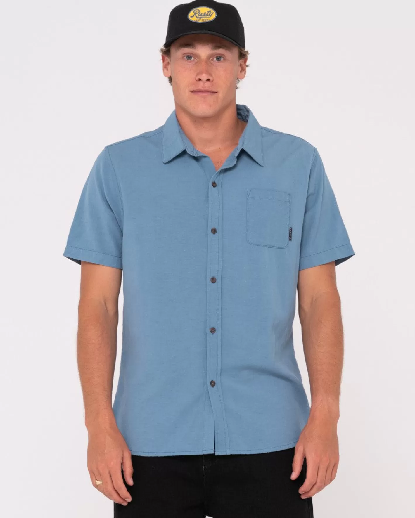 Niños Rusty Camisa De Lino De Manga Corta Overtone Para Niños