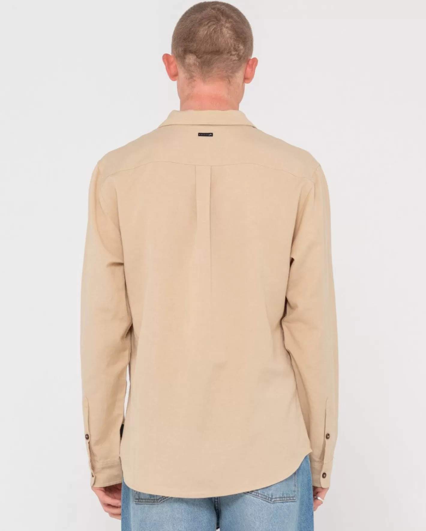 Hombre Rusty Camisa De Lino De Manga Larga Overtone