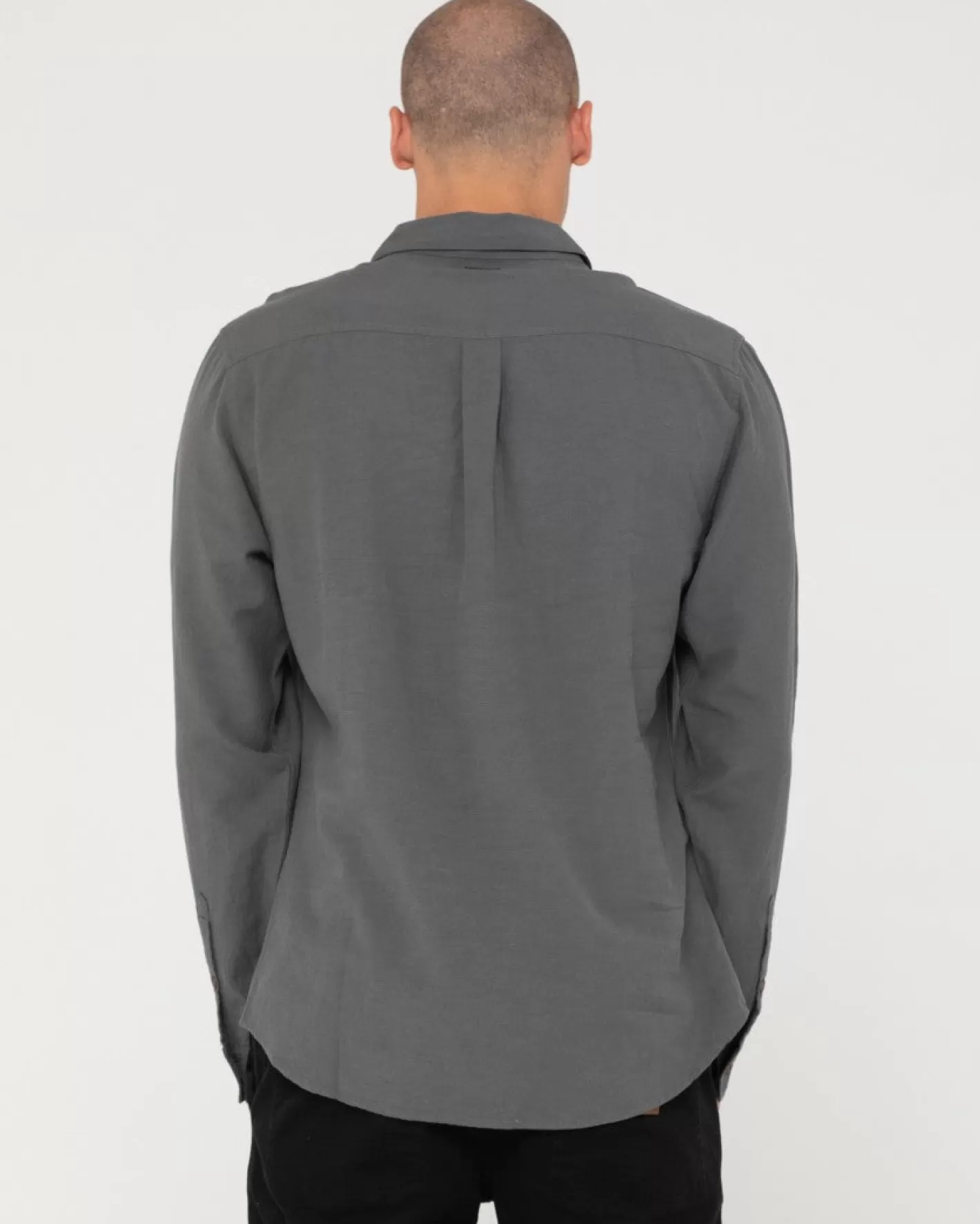 Hombre Rusty Camisa De Lino De Manga Larga Overtone