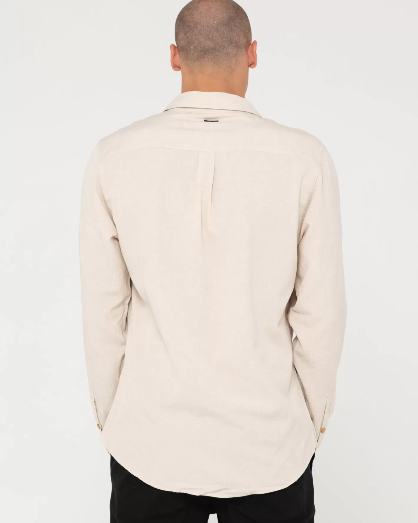 Hombre Rusty Camisa De Lino De Manga Larga Overtone