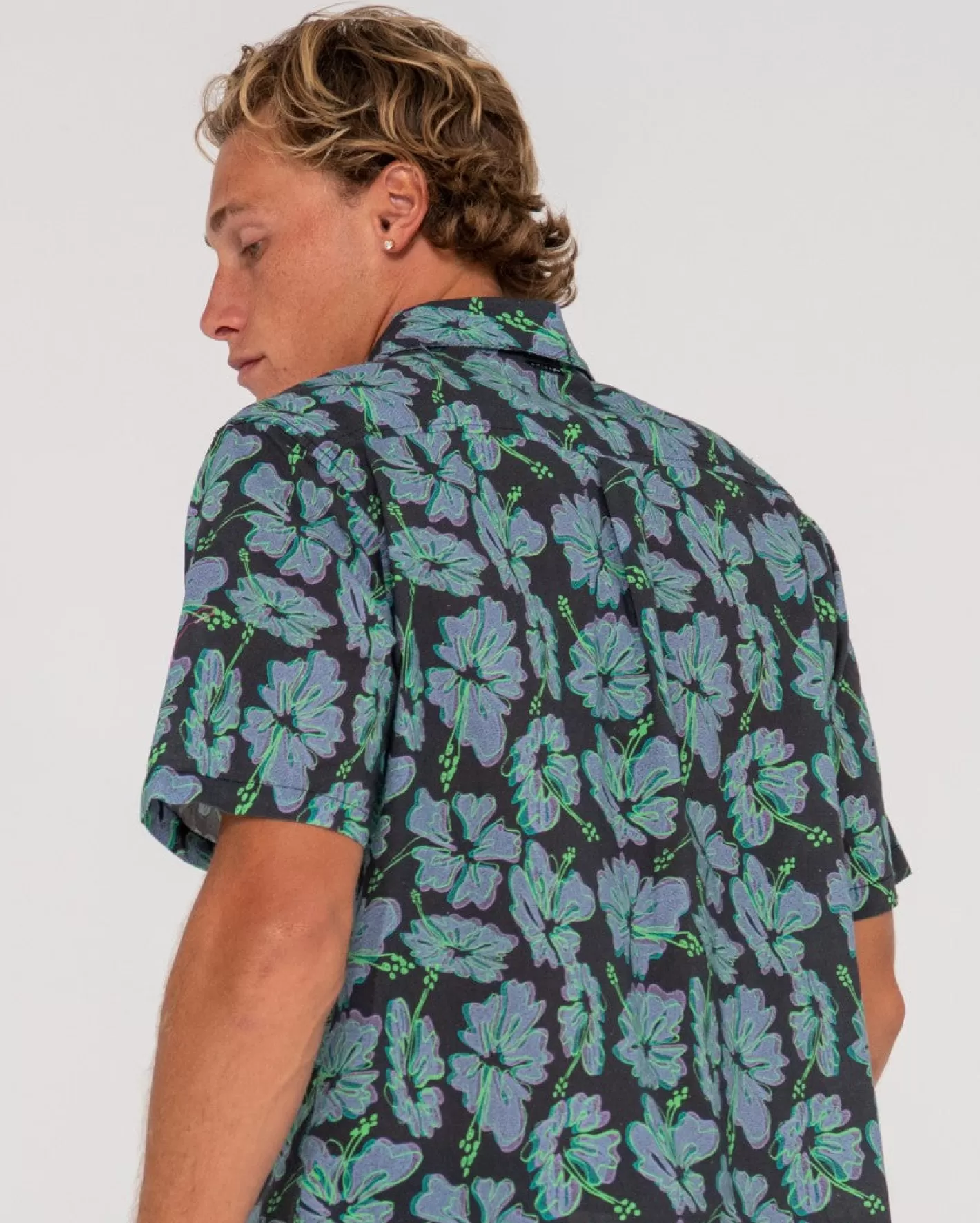 Hombre Rusty Camisa De Manga Corta De Ajuste Relajado Hi Viscus Ramie