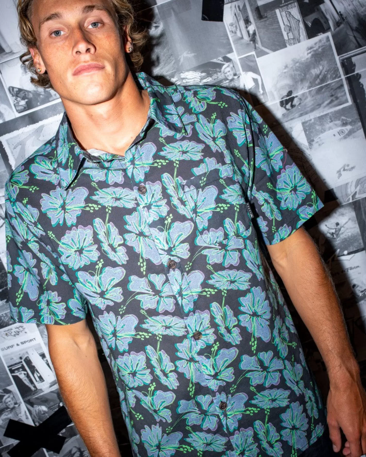 Hombre Rusty Camisa De Manga Corta De Ajuste Relajado Hi Viscus Ramie
