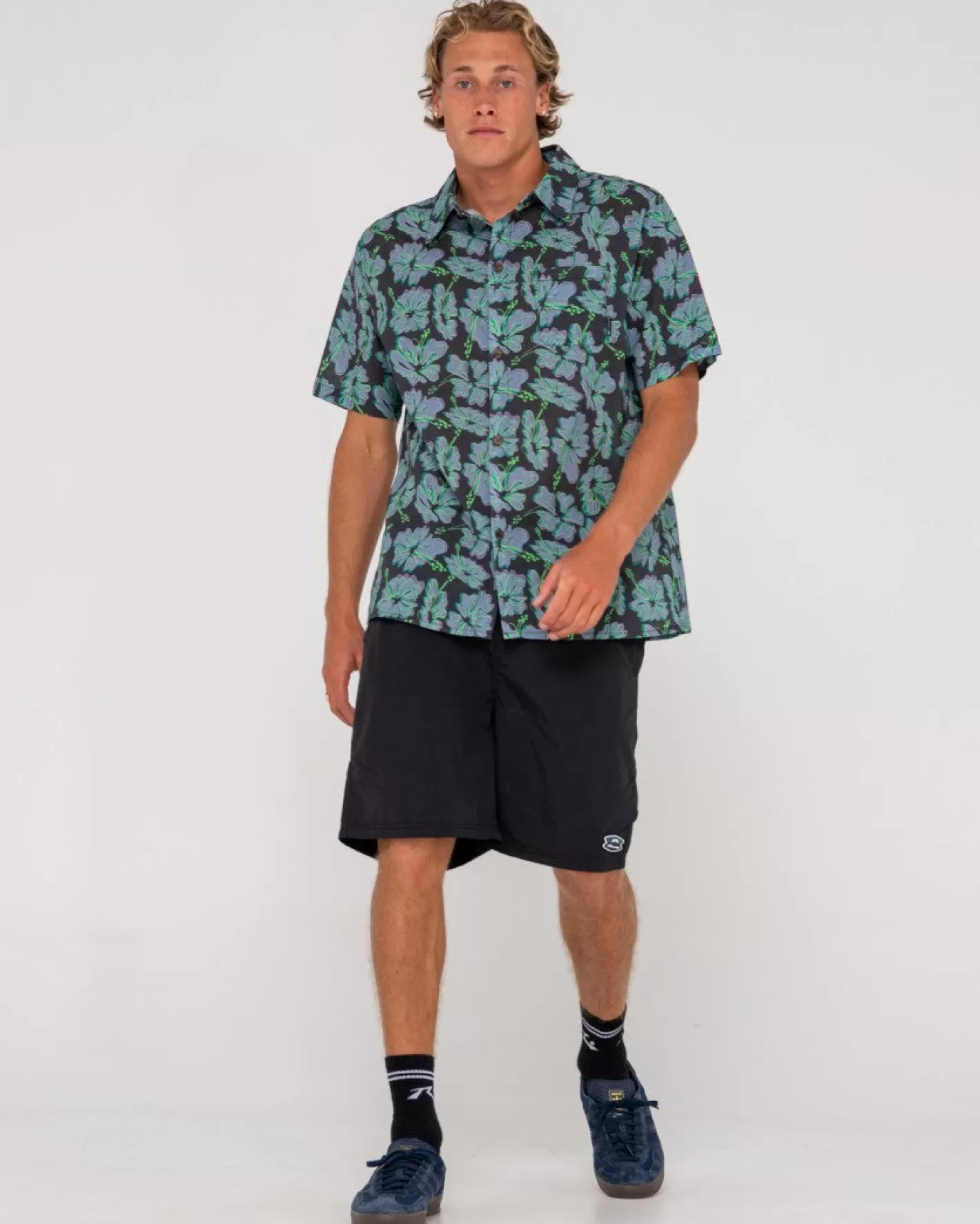Hombre Rusty Camisa De Manga Corta De Ajuste Relajado Hi Viscus Ramie