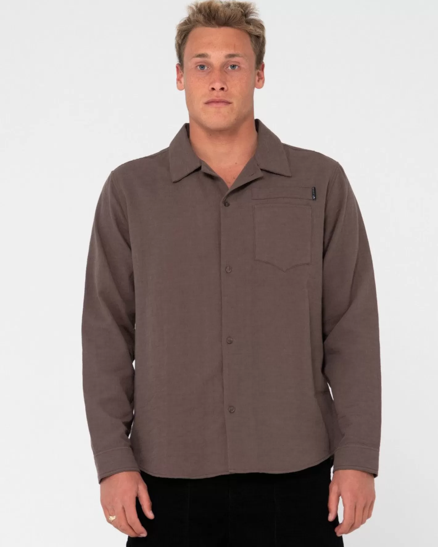 Hombre Rusty Camisa De Manga Larga De Lino Yuma