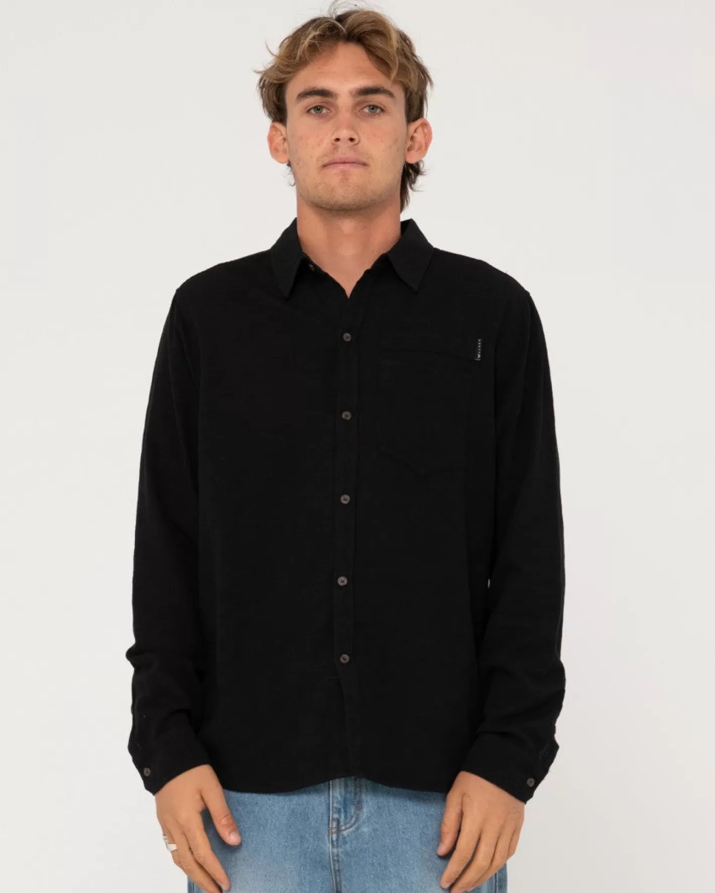 Hombre Rusty Camisa De Manga Larga De Lino Yuma