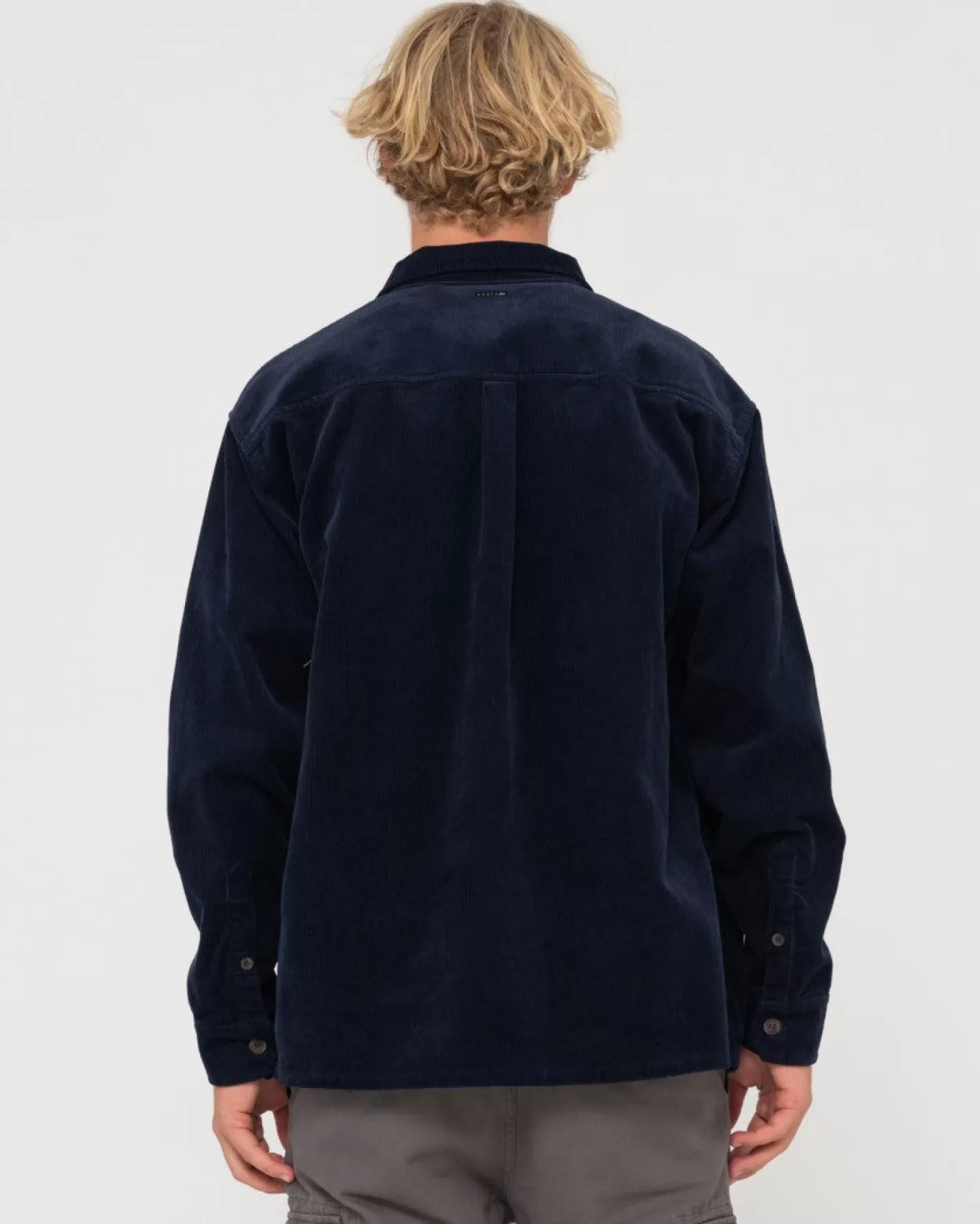 Hombre Rusty Camisa De Pana De Manga Larga Ballena Blanca