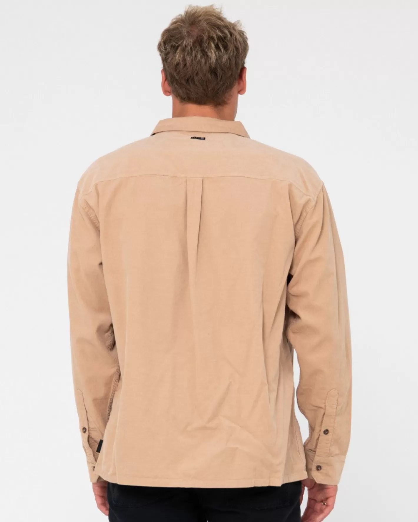 Hombre Rusty Camisa De Pana Micro Lite De Manga Larga