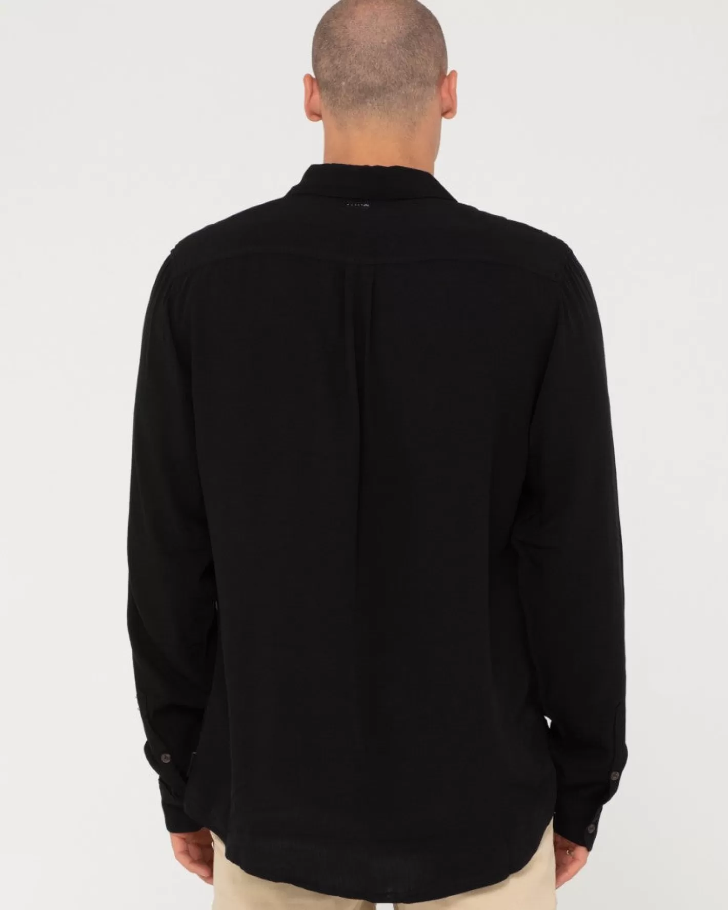 Hombre Rusty Camisa De Rayon De Manga Larga Razor