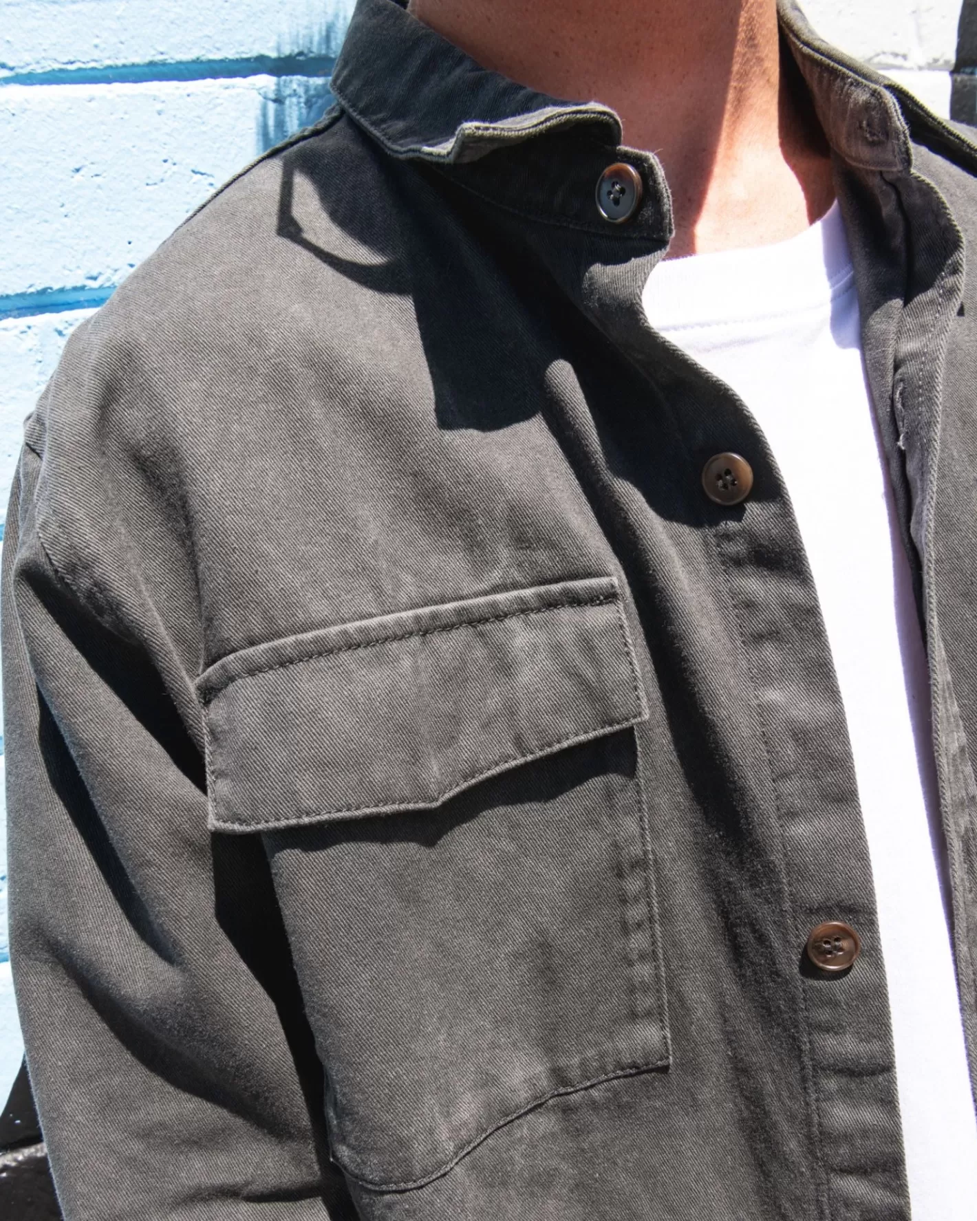 Hombre Rusty Camisa Dennis Chopper Manga Larga