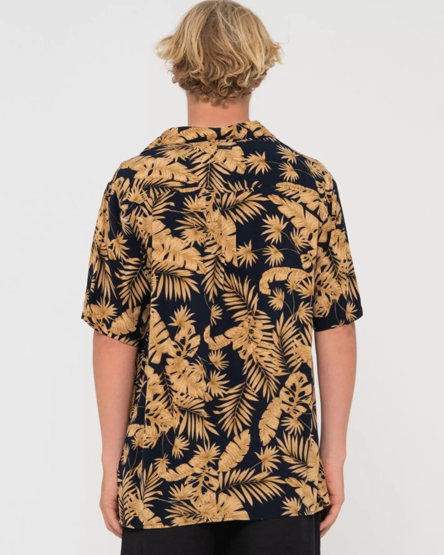 Hombre Rusty Camisa Estampada De Manga Corta Night Swim