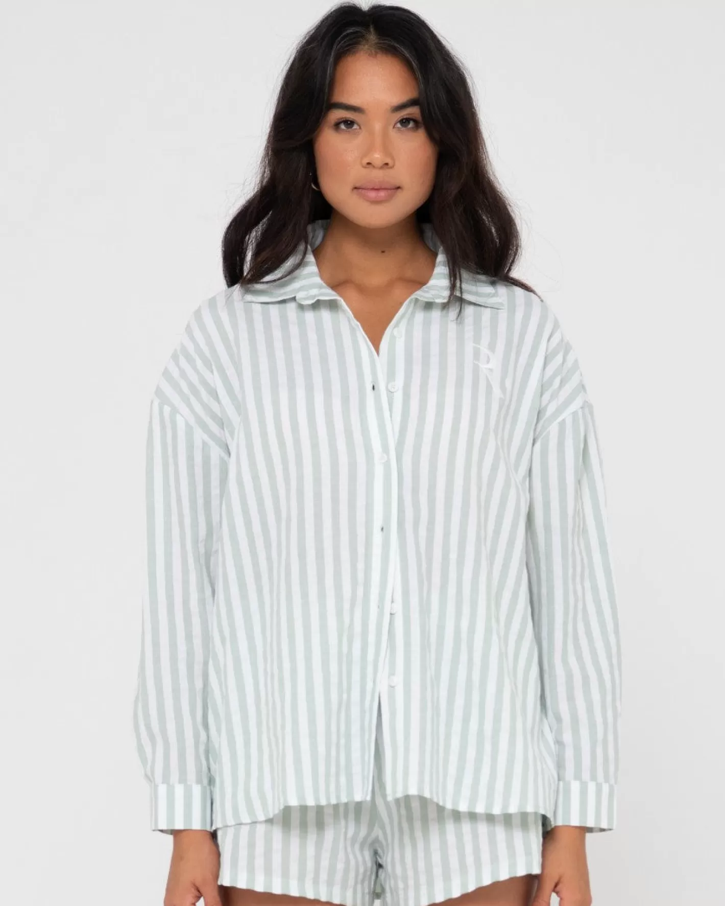 Mujer Rusty Camisa Extragrande A Rayas Mackenzie