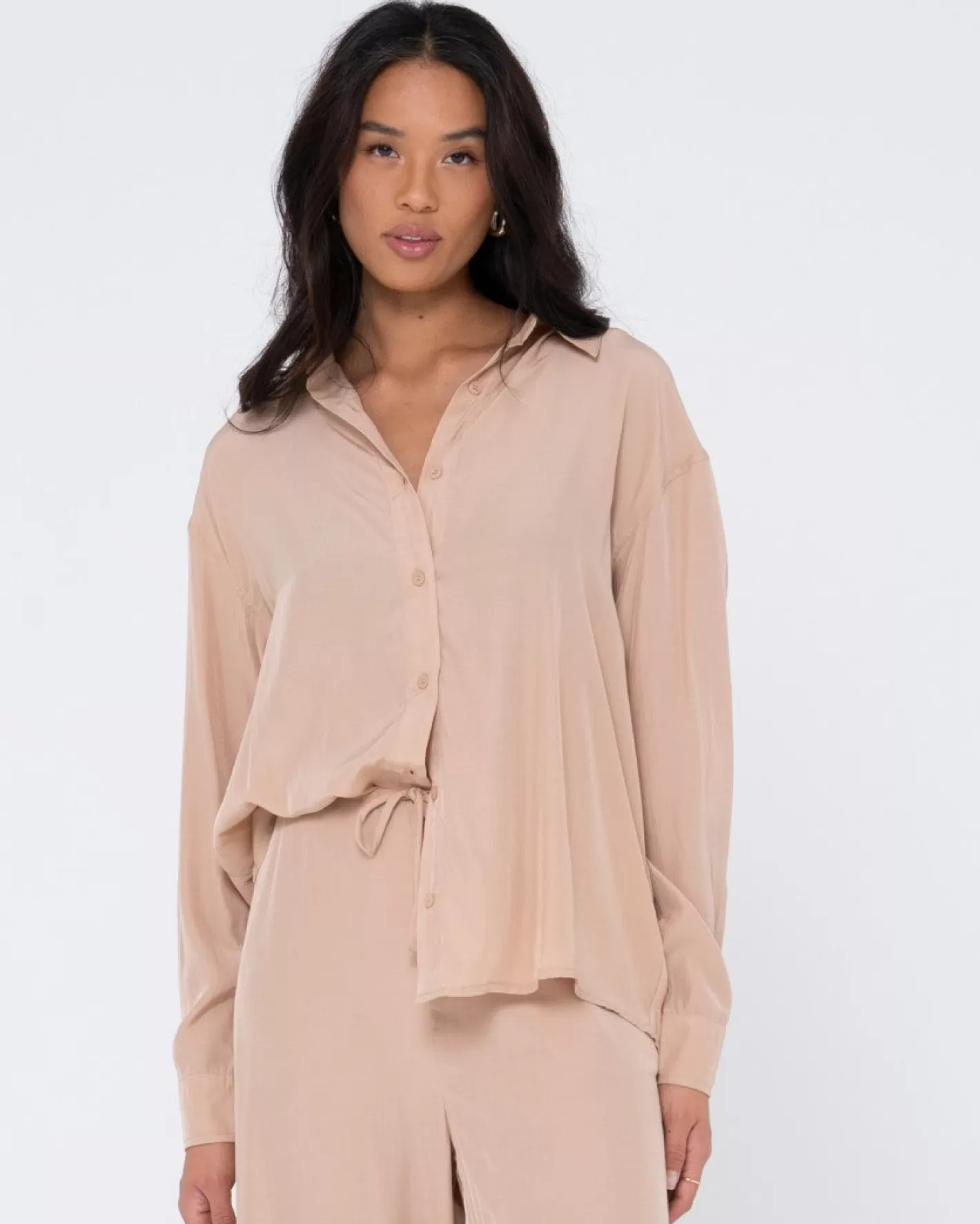 Mujer Rusty Camisa Extragrande De Manga Larga Porter