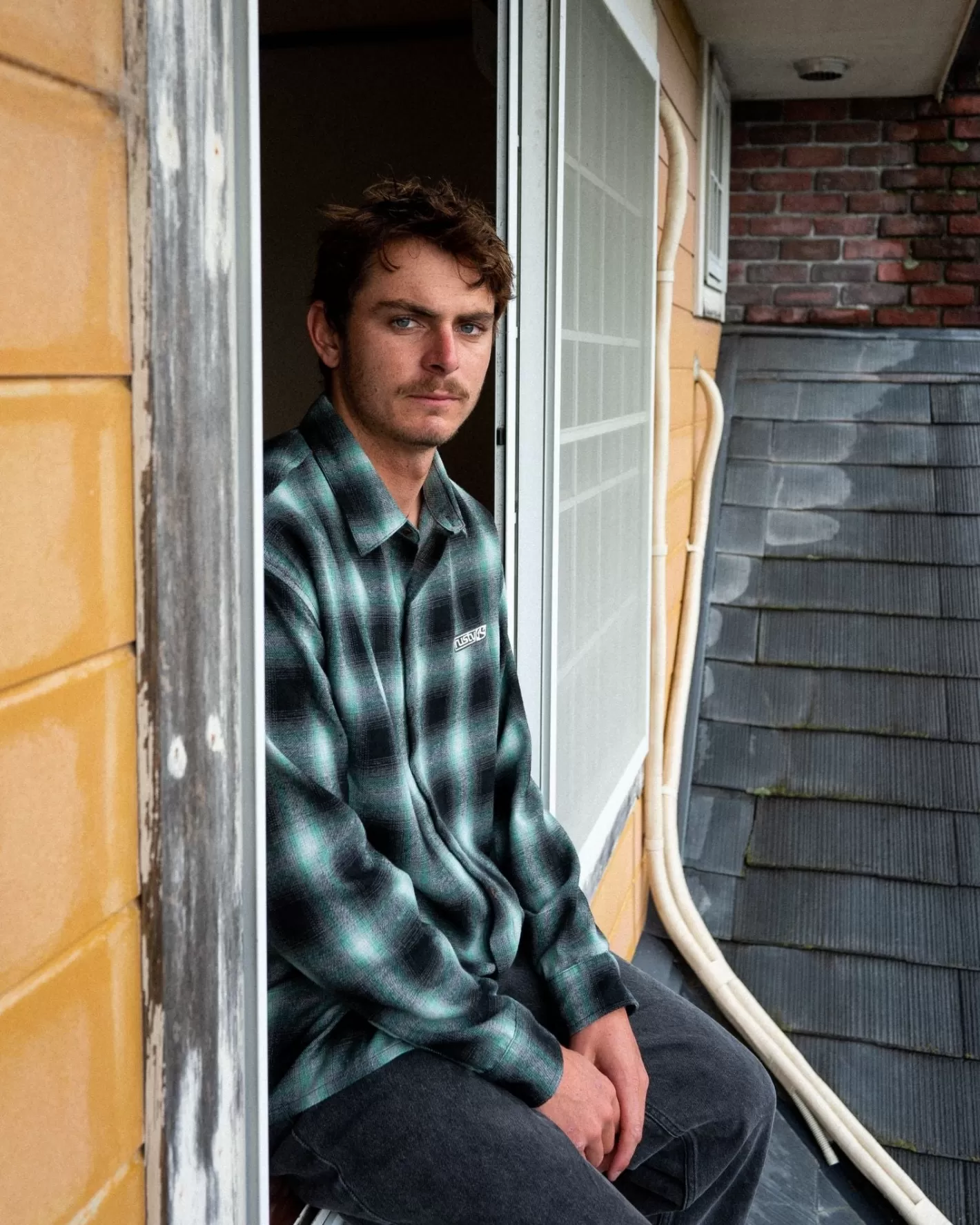 Hombre Rusty Camisa Holgada A Cuadros De Neon Dreams