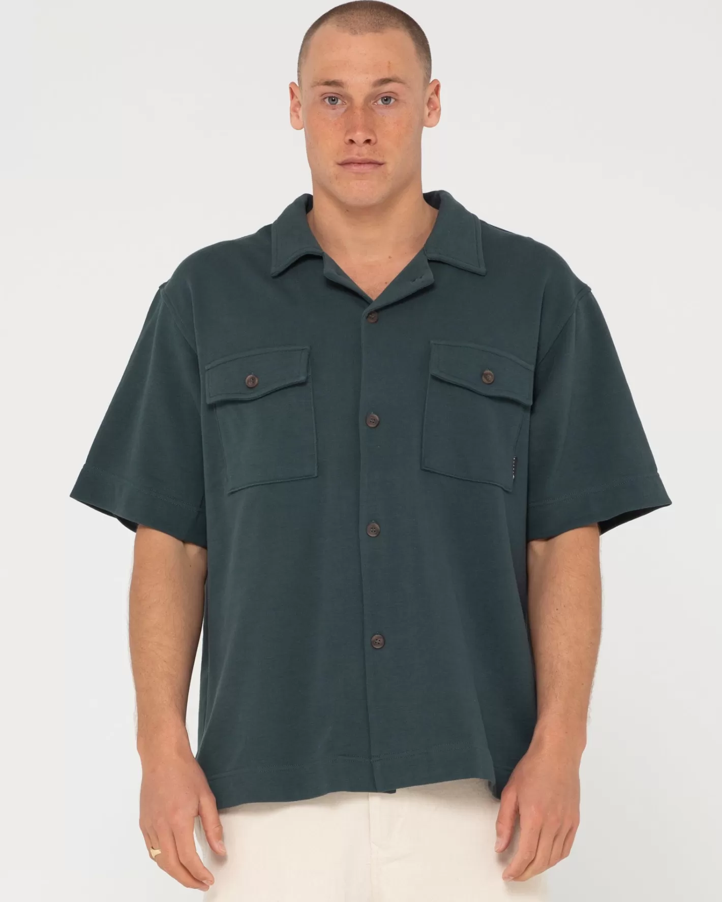 Hombre Rusty Camisa Manga Corta Boxy Badman