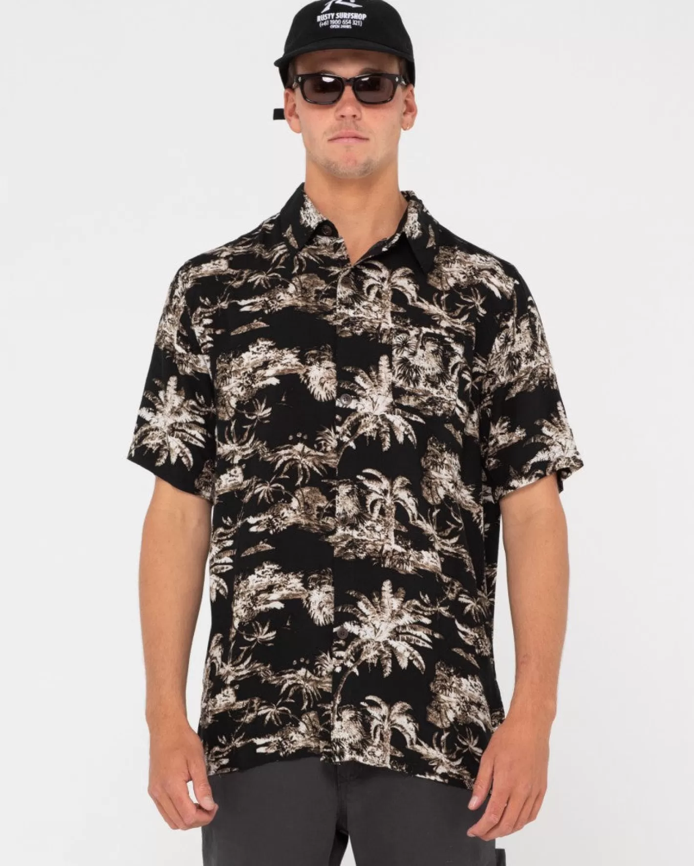 Hombre Rusty Camisa Manga Corta Palm Reader