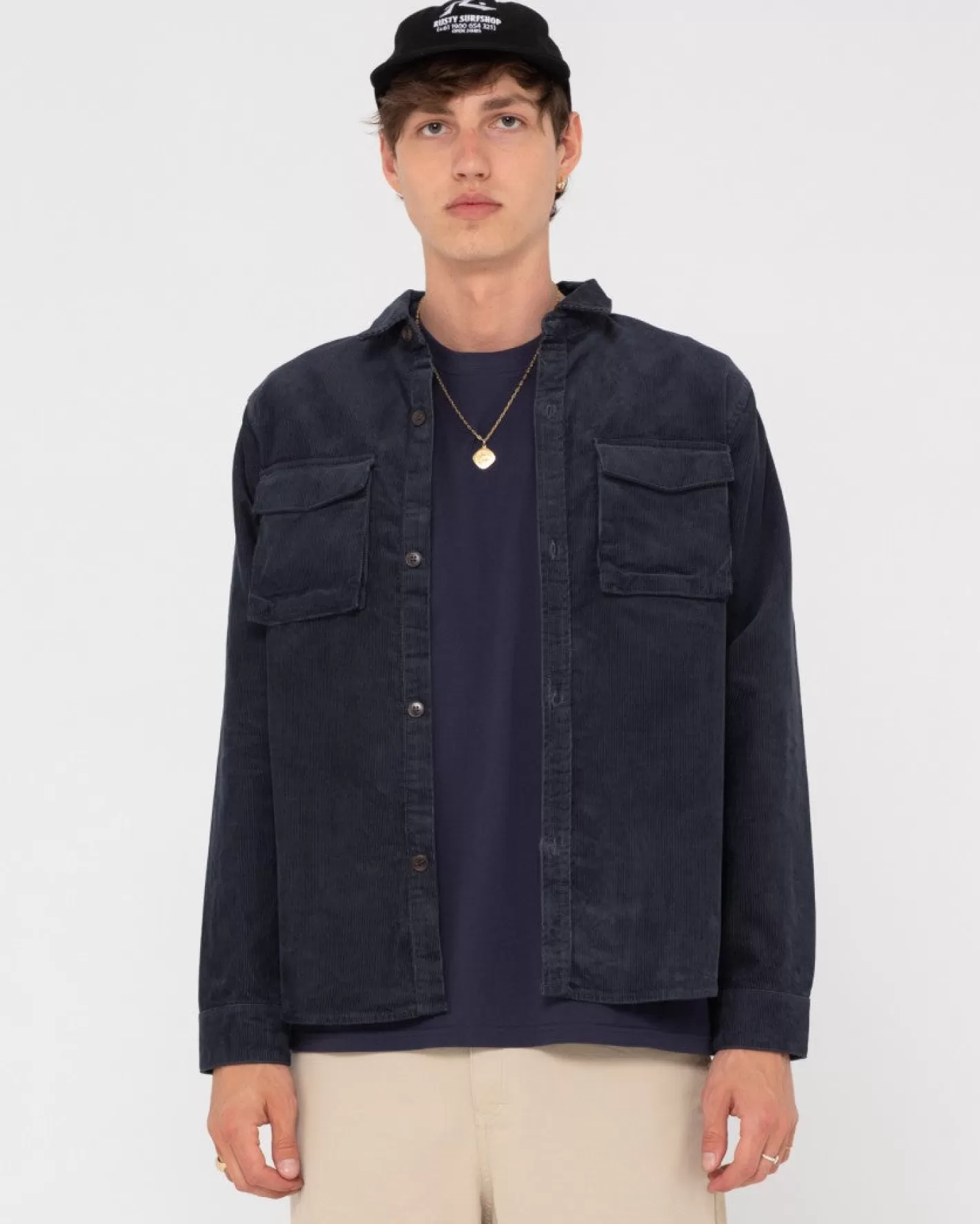 Hombre Rusty Camisa Manga Larga Ballena Pigmea