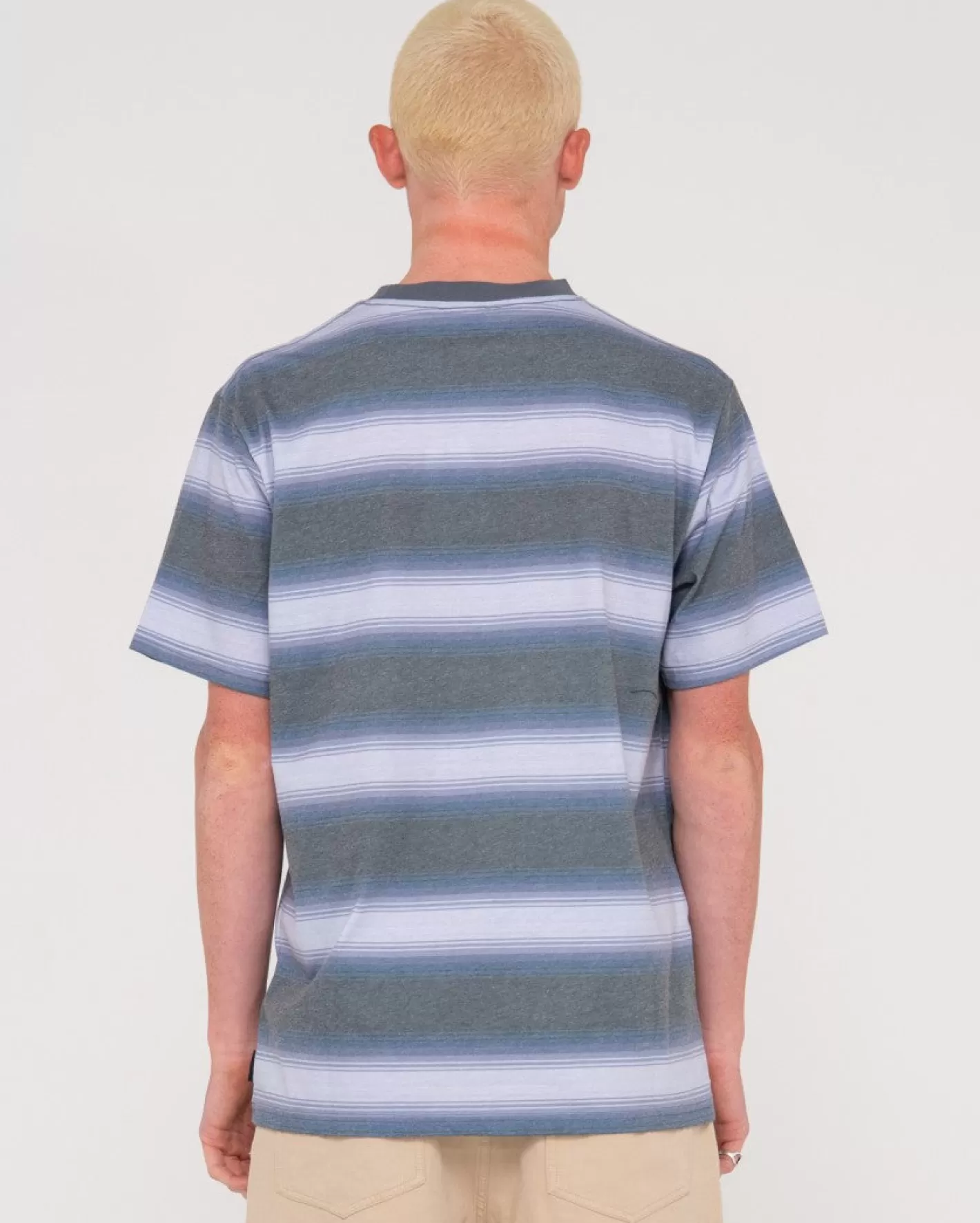 Hombre Rusty Camiseta A Rayas De Manga Corta Old Timer