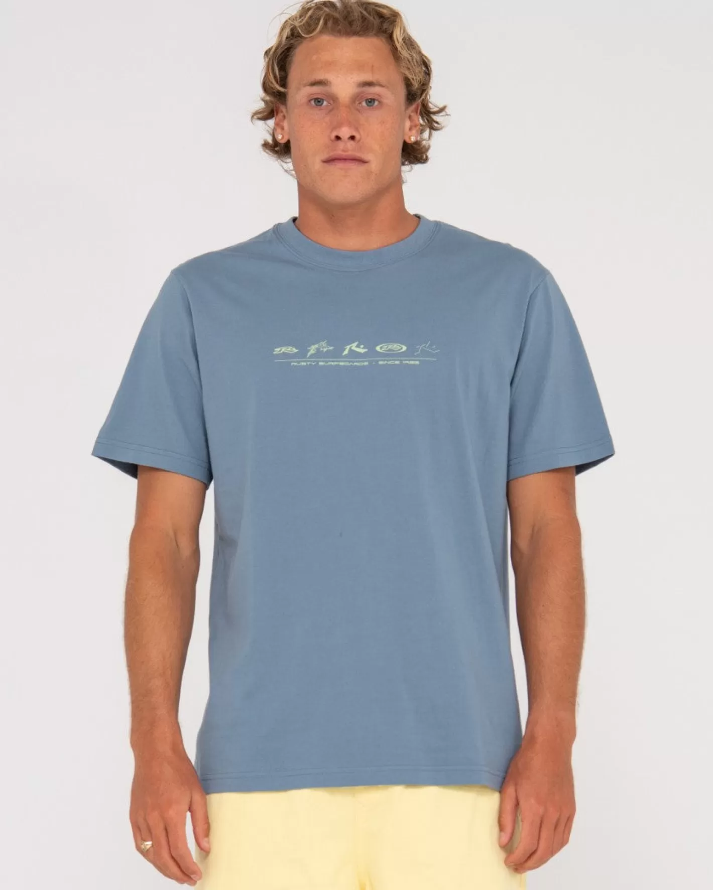 Hombre Rusty Camiseta Bordada De Lot Y Tabouli