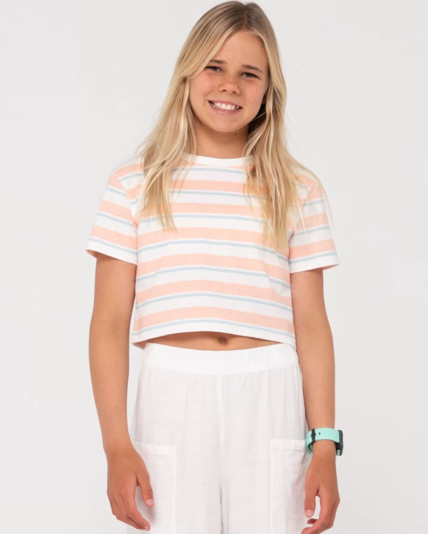 Niños Rusty Camiseta Camila Stripe Ninas