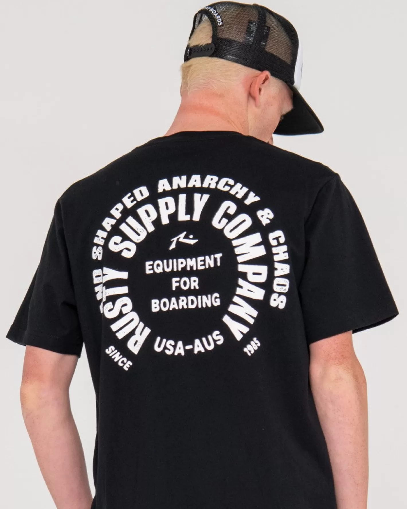 Hombre Rusty Camiseta Circular De Manga Corta Con Grafico