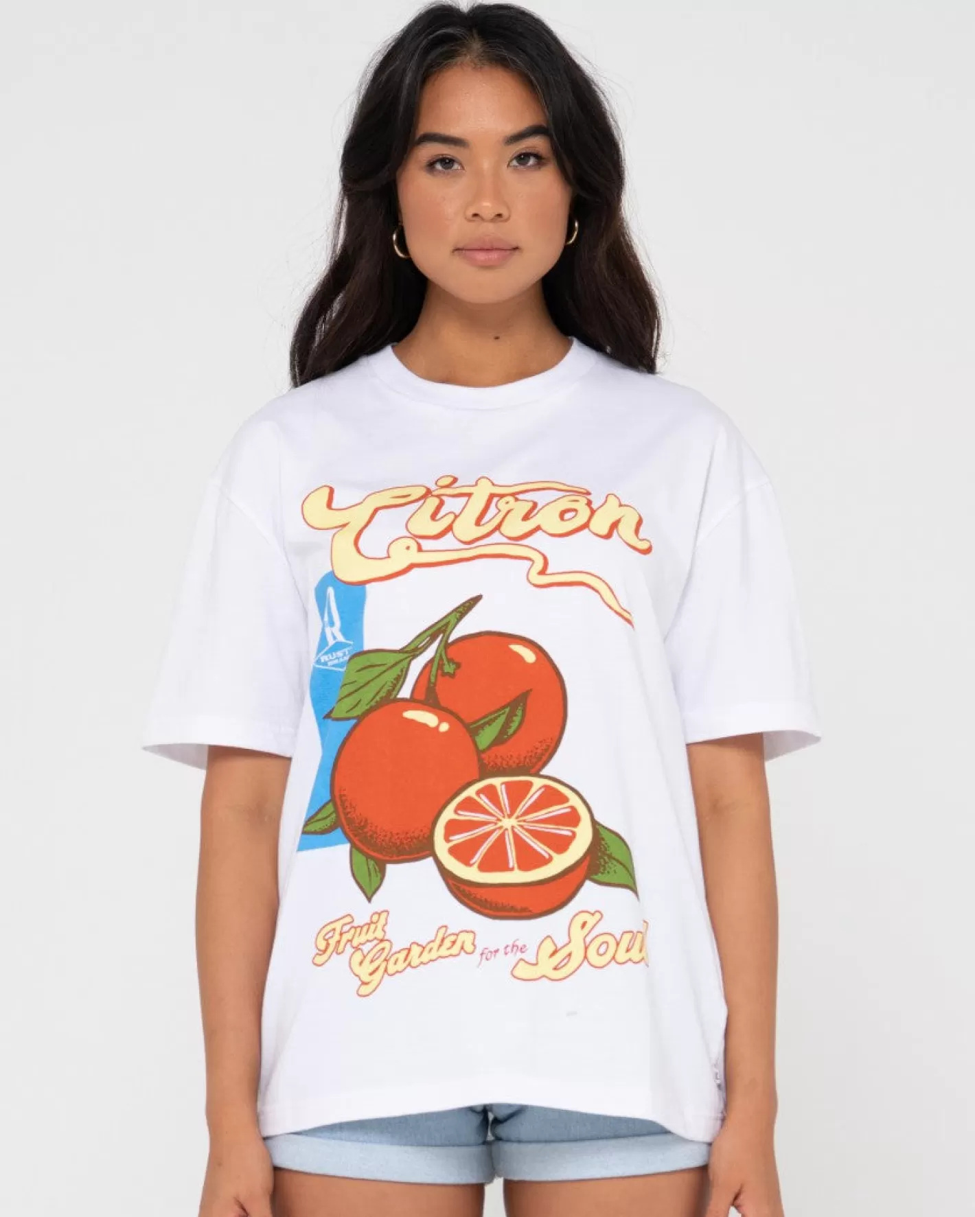 Mujer Rusty Camiseta Con Grafico Extragrande Citron