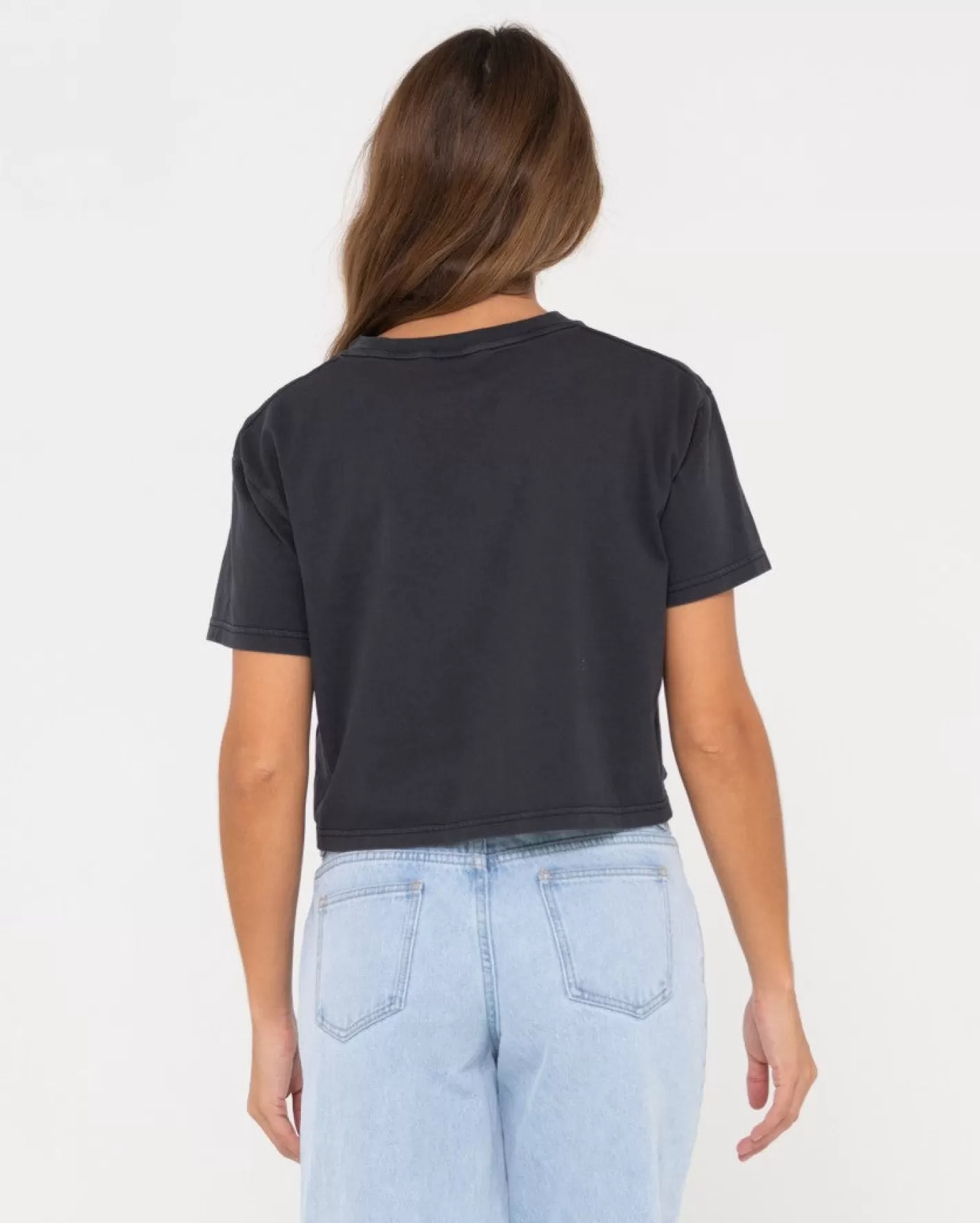 Mujer Rusty Camiseta Corta Con Grafico De Ajuste Relajado Rider