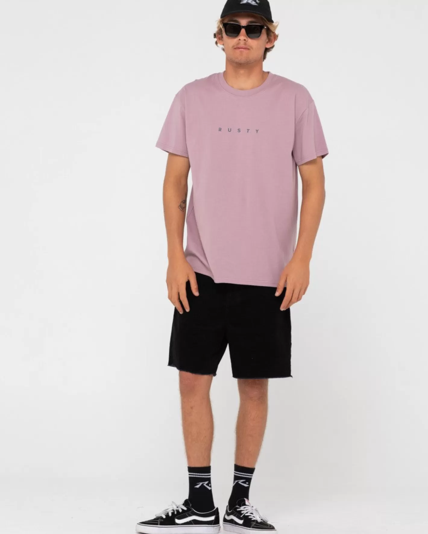 Hombre Rusty Camiseta De Manga Corta Con Corte Corto