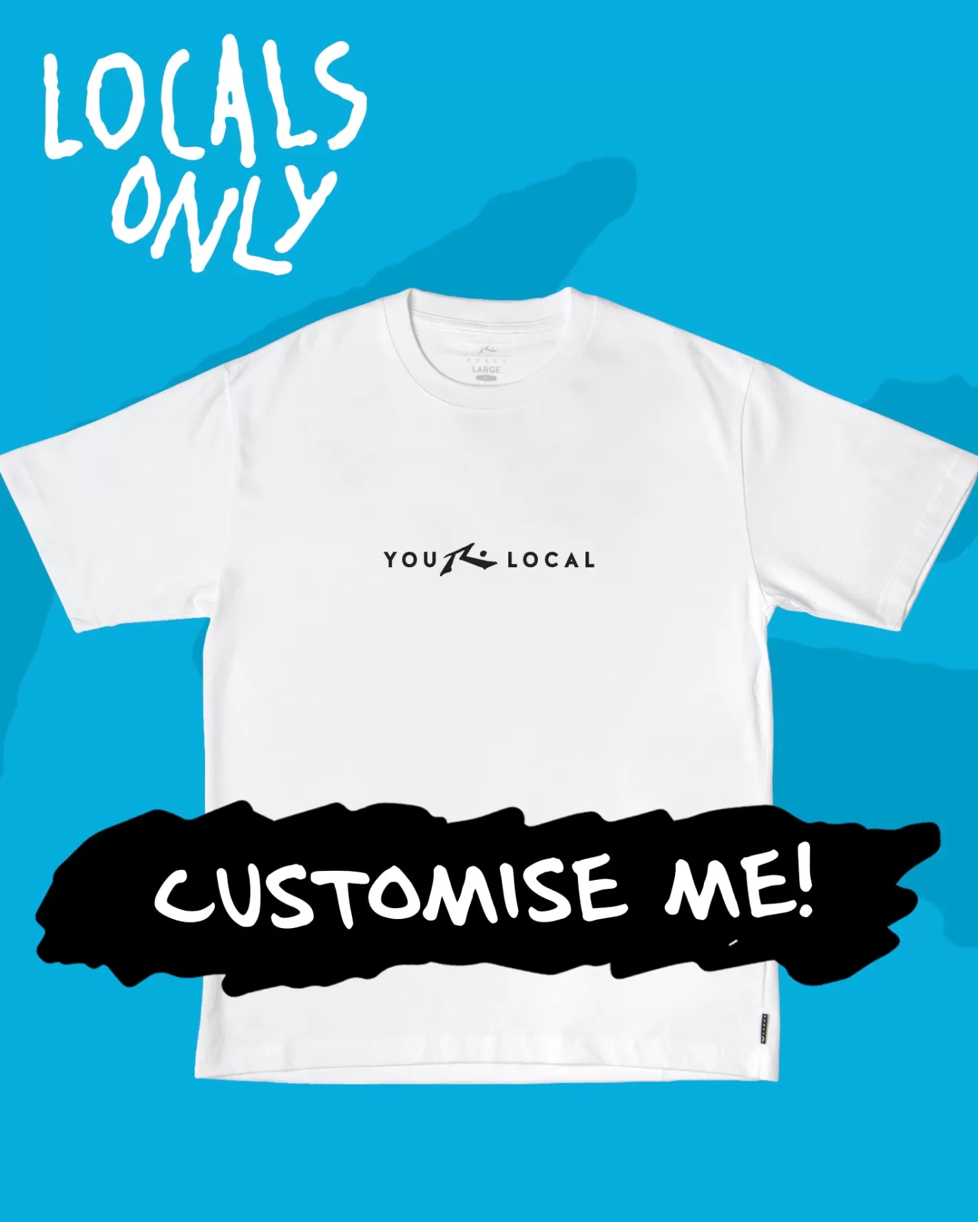 Mujer Rusty Camiseta De Manga Corta Con Estampado Personalizado De Locals Only