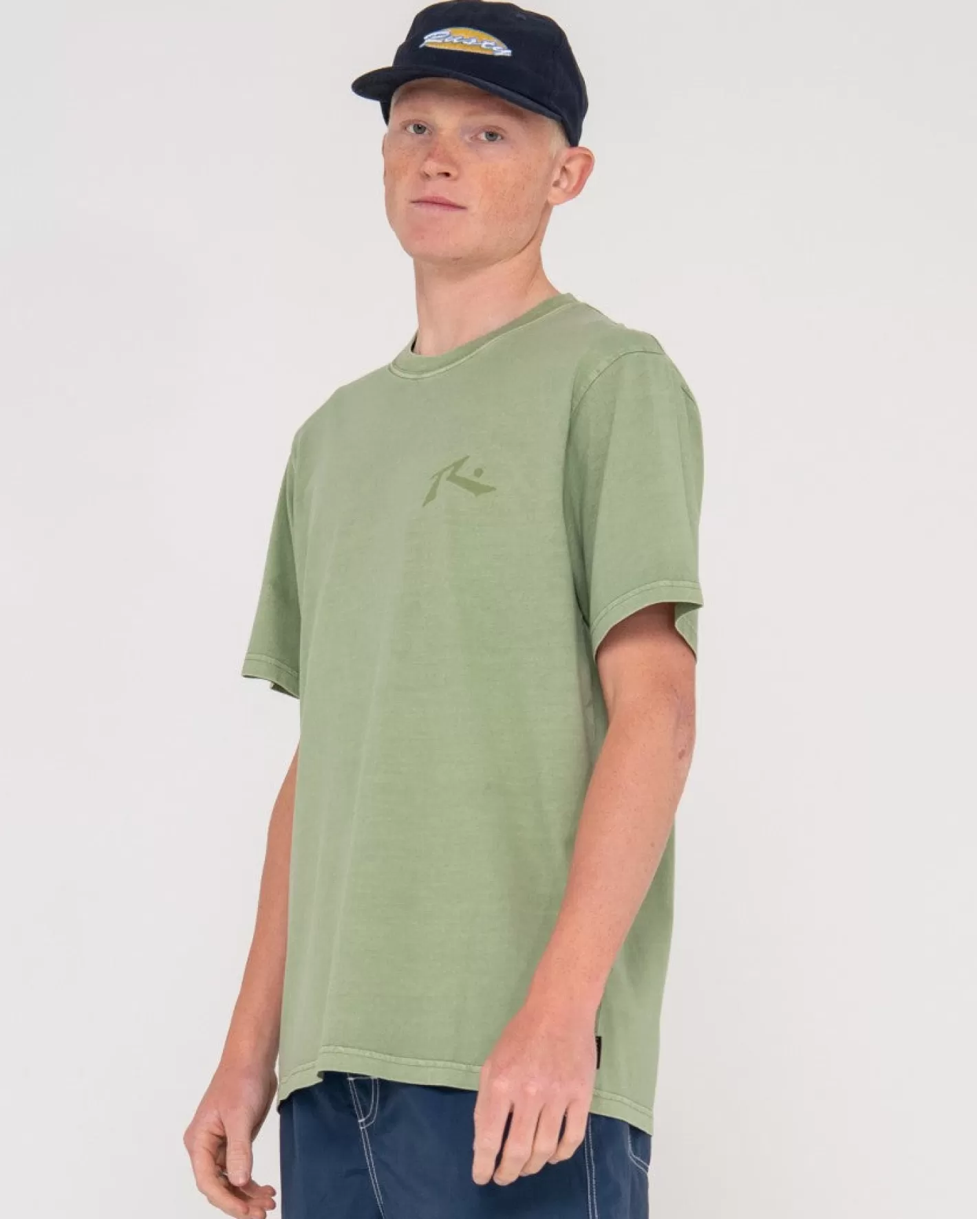 Hombre Rusty Camiseta De Manga Corta Con Lavado Comp