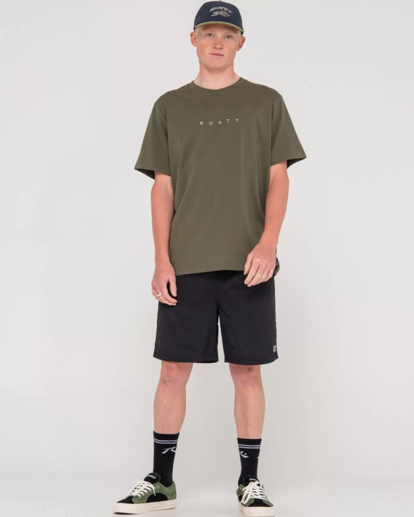 Hombre Rusty Camiseta De Manga Corta De Corte Corto 2