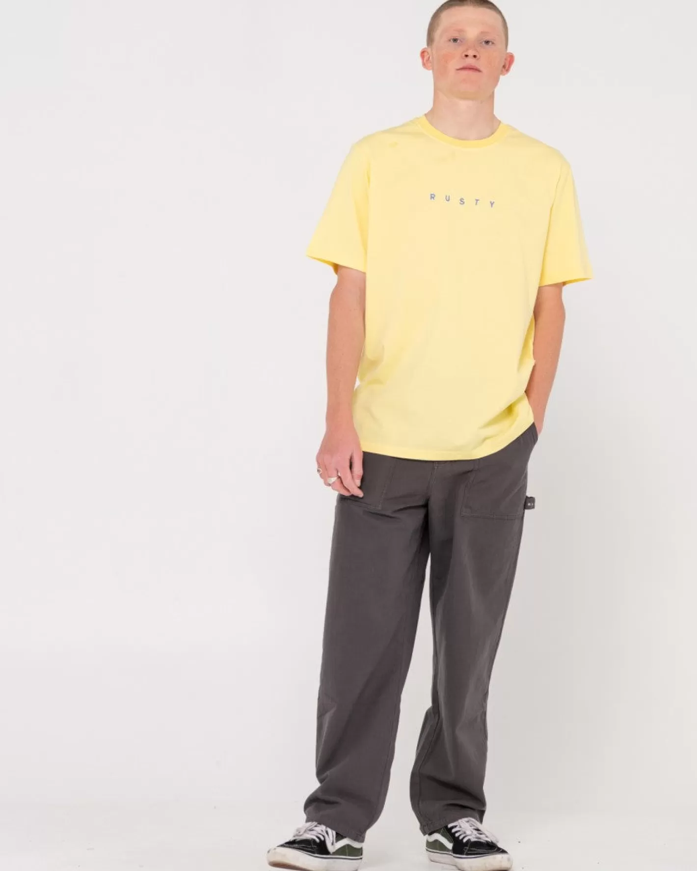Hombre Rusty Camiseta De Manga Corta De Corte Corto 2
