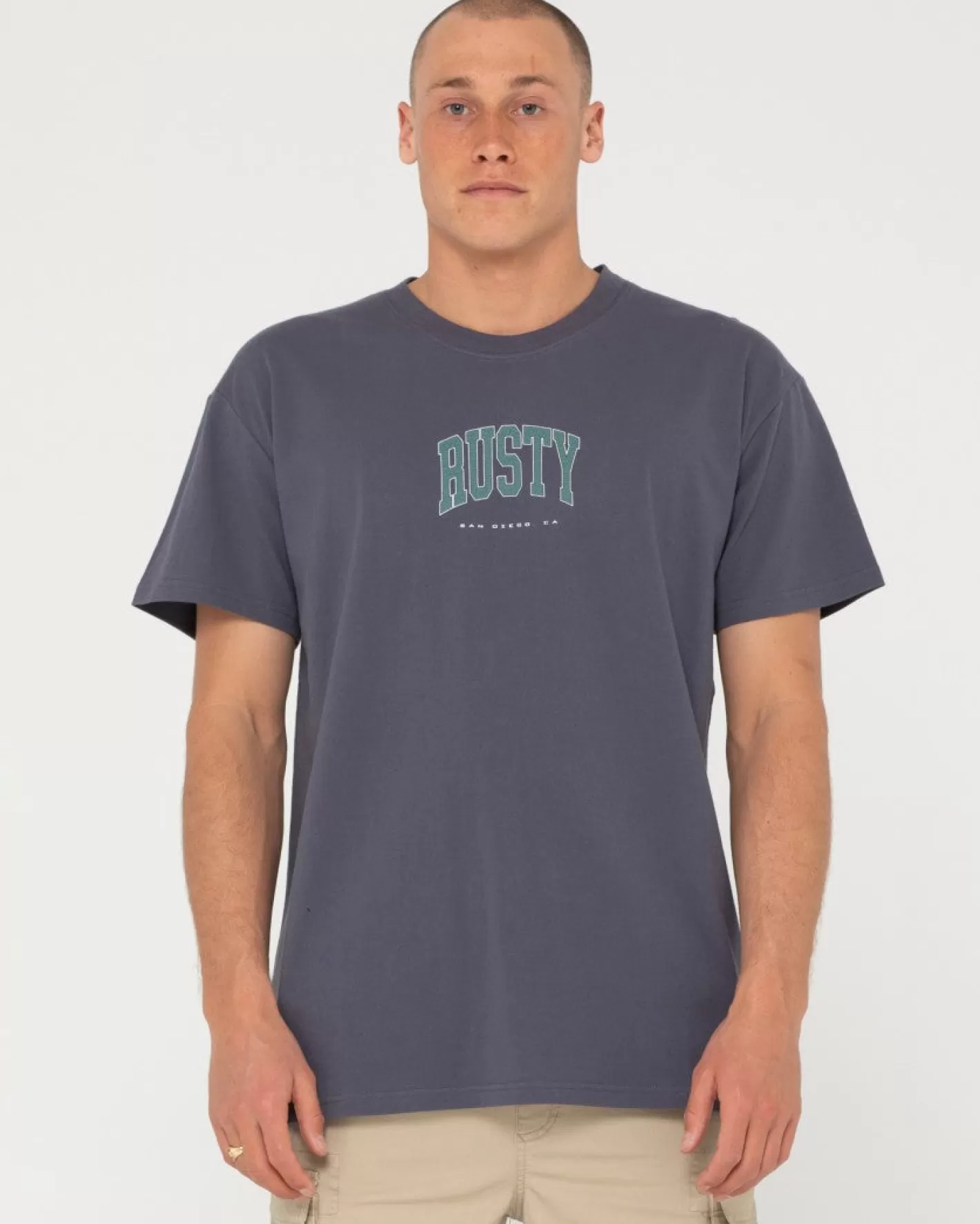 Hombre Rusty Camiseta De Manga Corta De Medio Tiempo