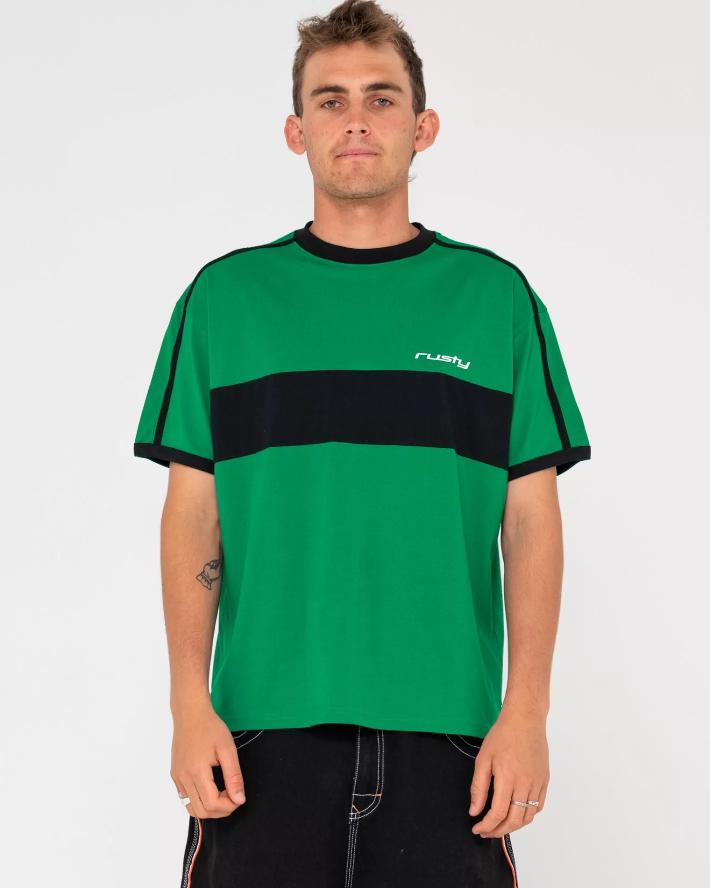 Hombre Rusty Camiseta De Manga Corta Super Shaolin
