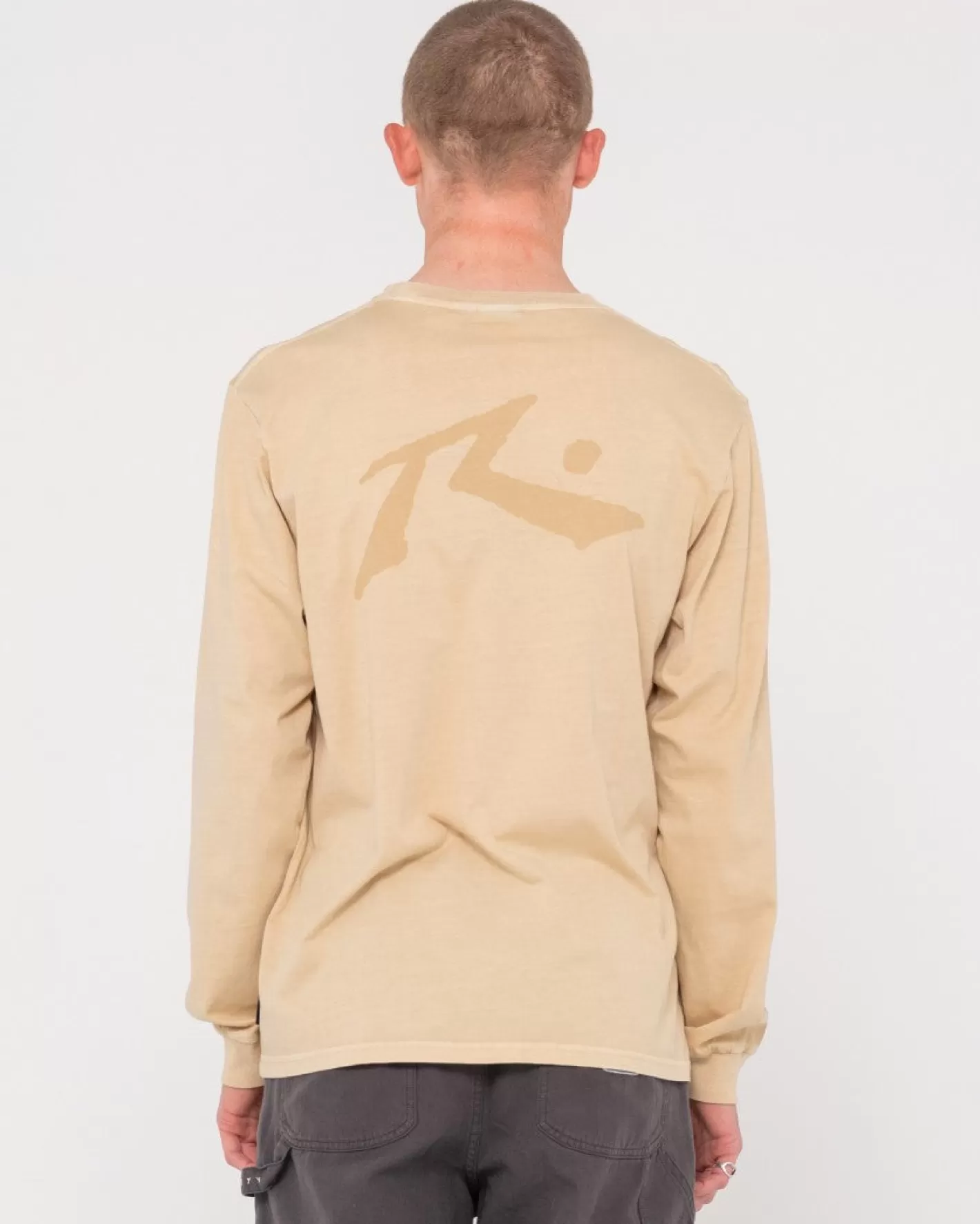 Hombre Rusty Camiseta De Manga Larga Con Lavado Comp