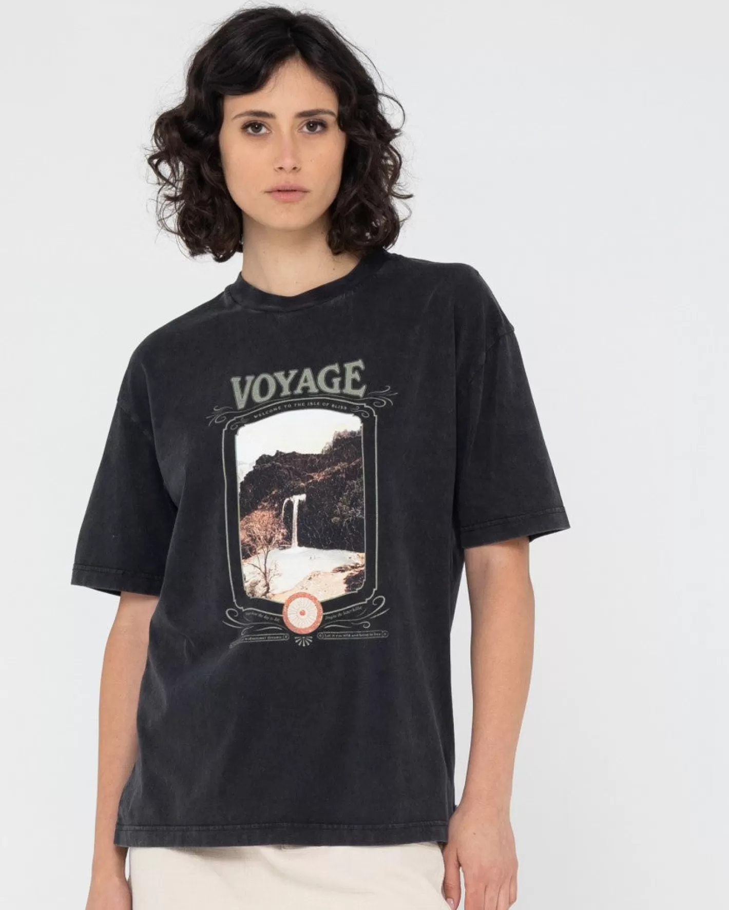 Mujer Rusty Camiseta Estilo Boyfriend De Voyage