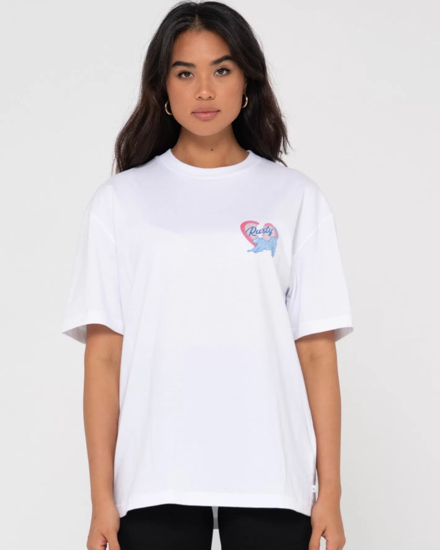 Mujer Rusty Camiseta Extragrande Con Grafico Heartbreaker
