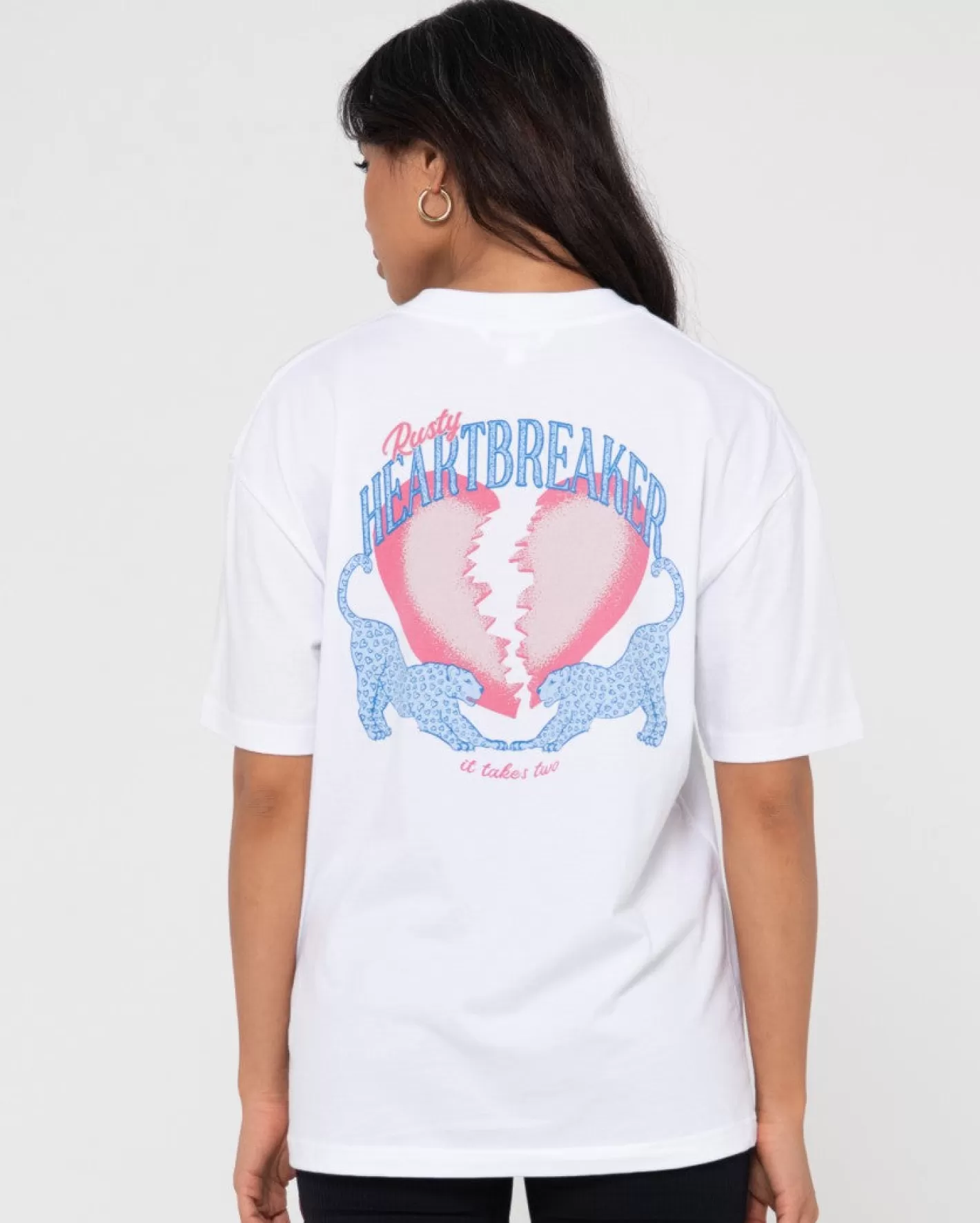 Mujer Rusty Camiseta Extragrande Con Grafico Heartbreaker