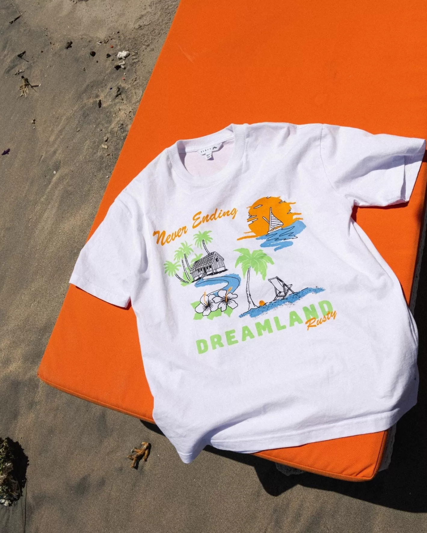 Mujer Rusty Camiseta Extragrande Con Grafico Dreamland