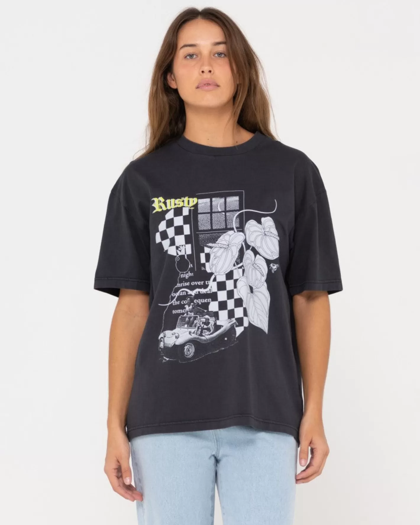 Mujer Rusty Camiseta Extragrande Con Grafico Nightlight