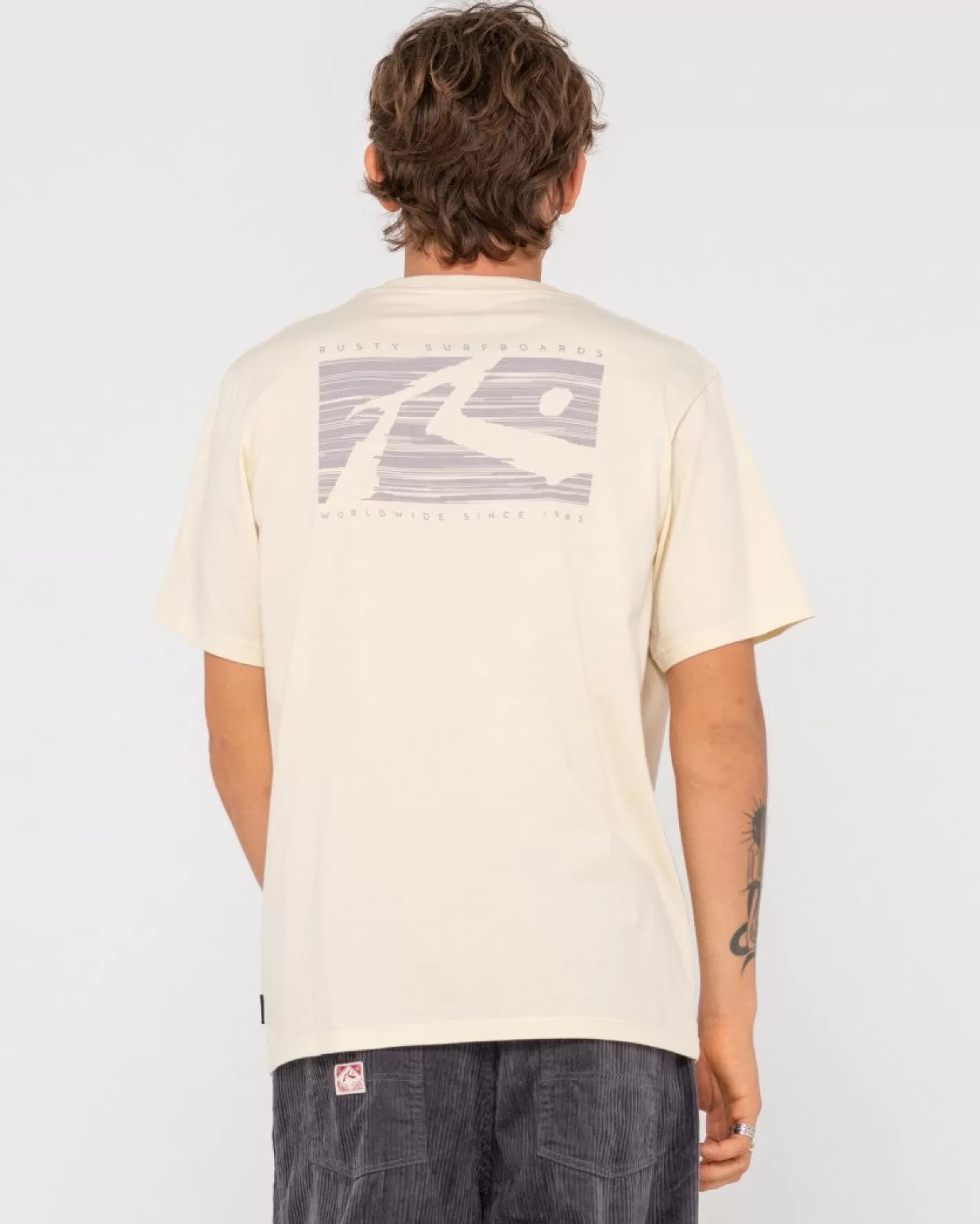 Hombre Rusty Camiseta Grafica De Manga Corta Con Lunares R