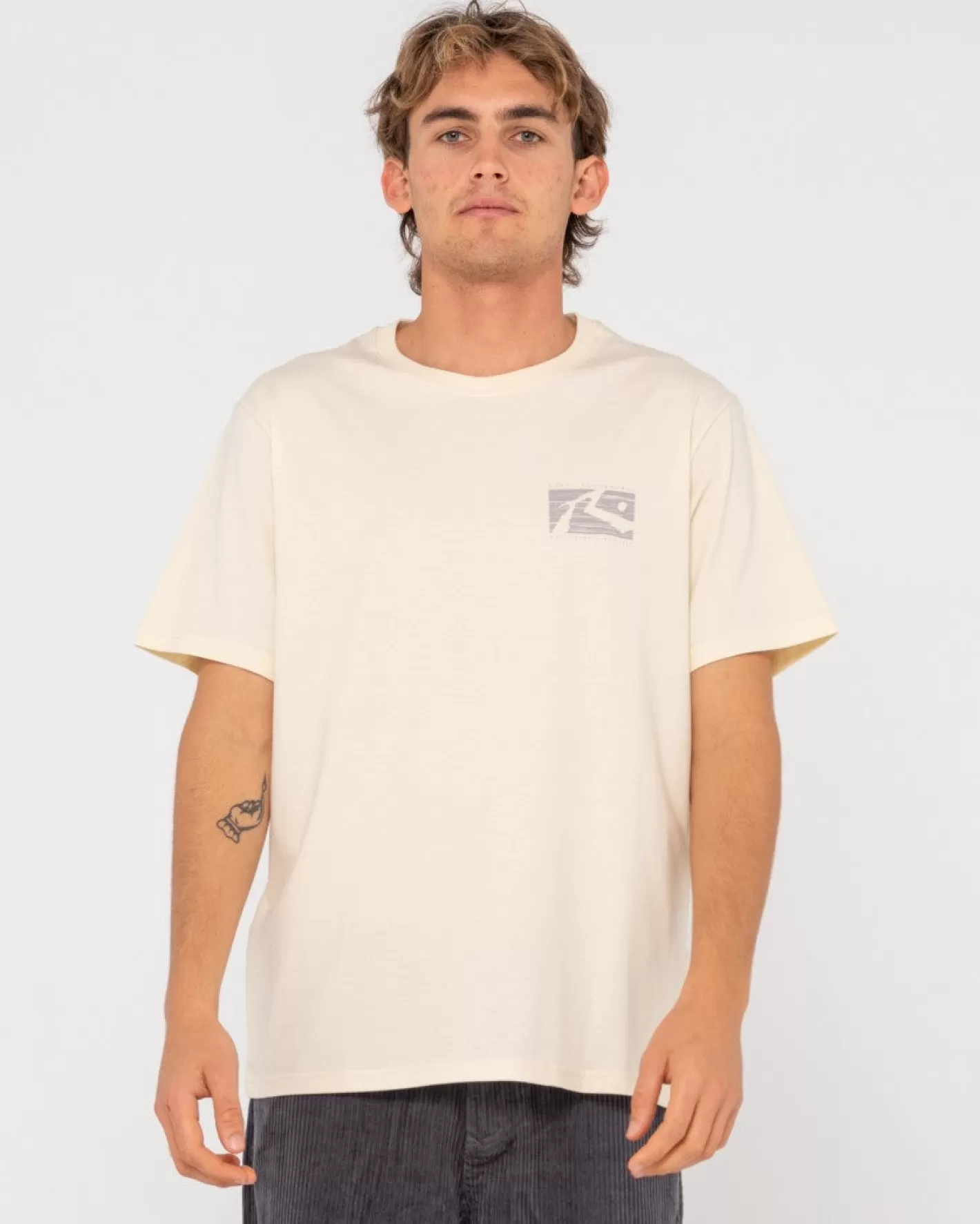 Hombre Rusty Camiseta Grafica De Manga Corta Con Lunares R
