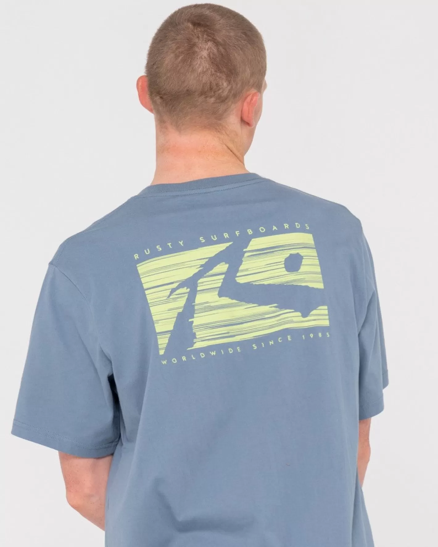 Hombre Rusty Camiseta Grafica De Manga Corta Con Lunares R