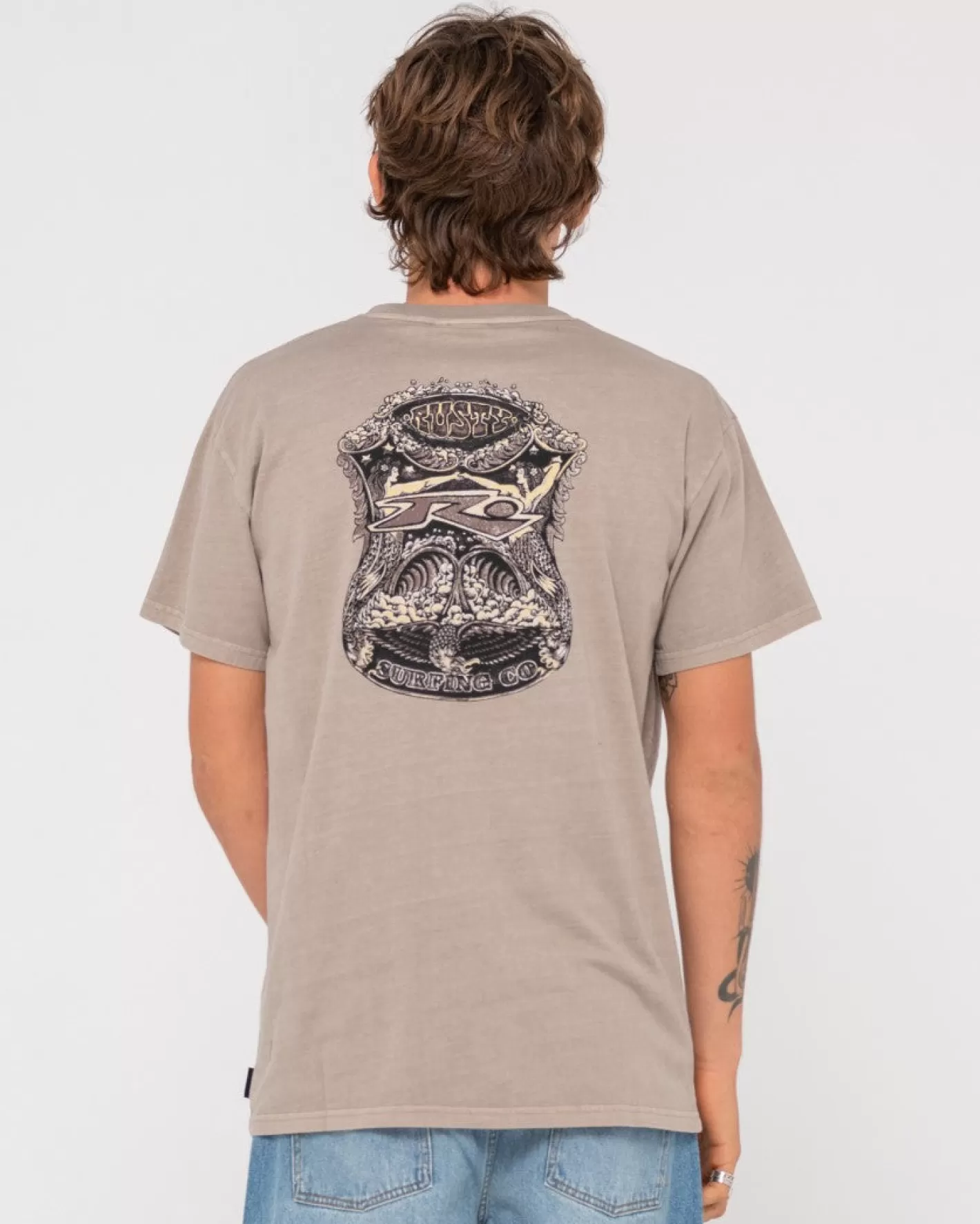 Hombre Rusty Camiseta Grafica De Manga Corta Mer Man